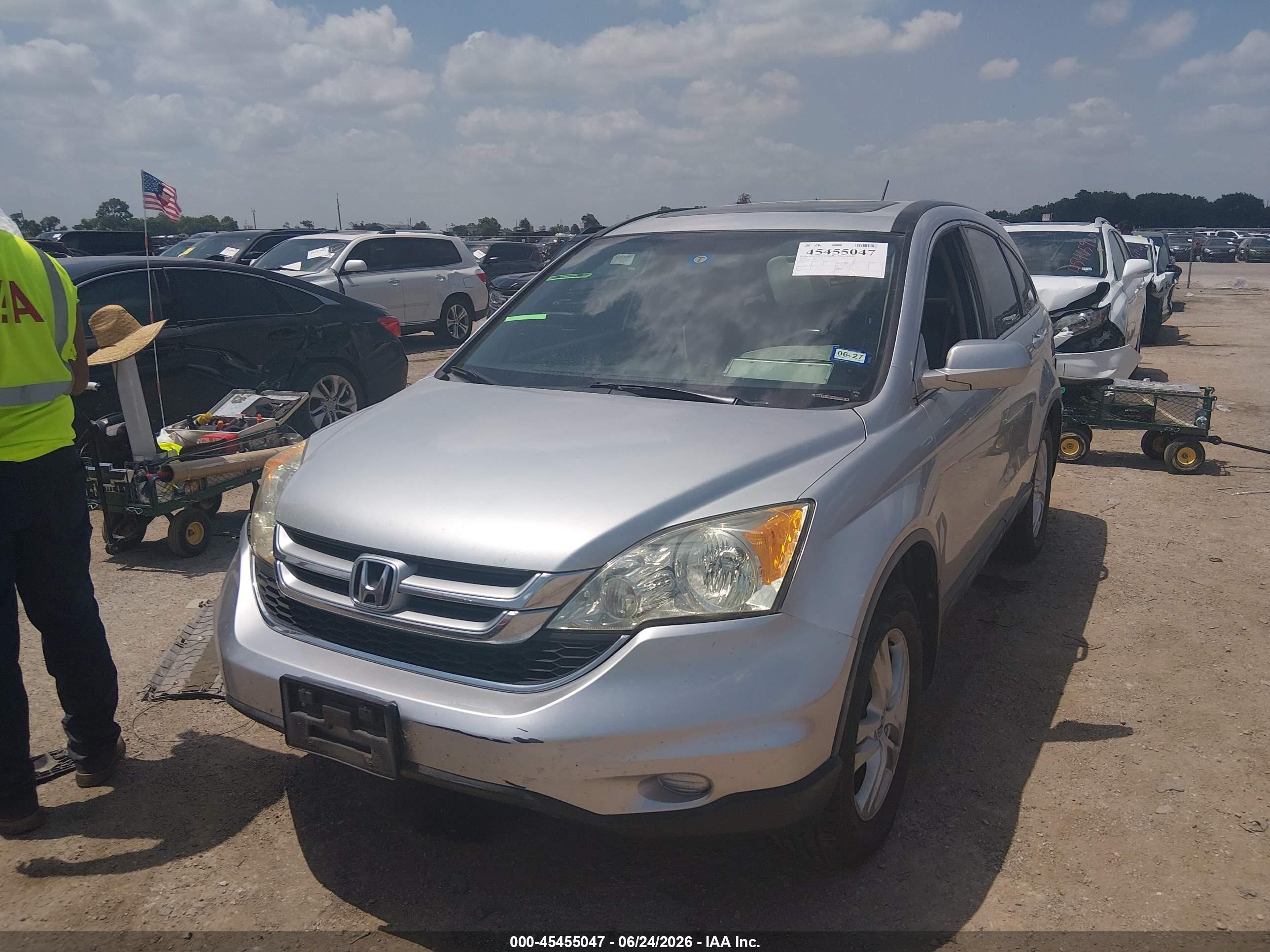2010 Honda Cr-v Ex-l Silver vin: JHLRE3H78AC003419