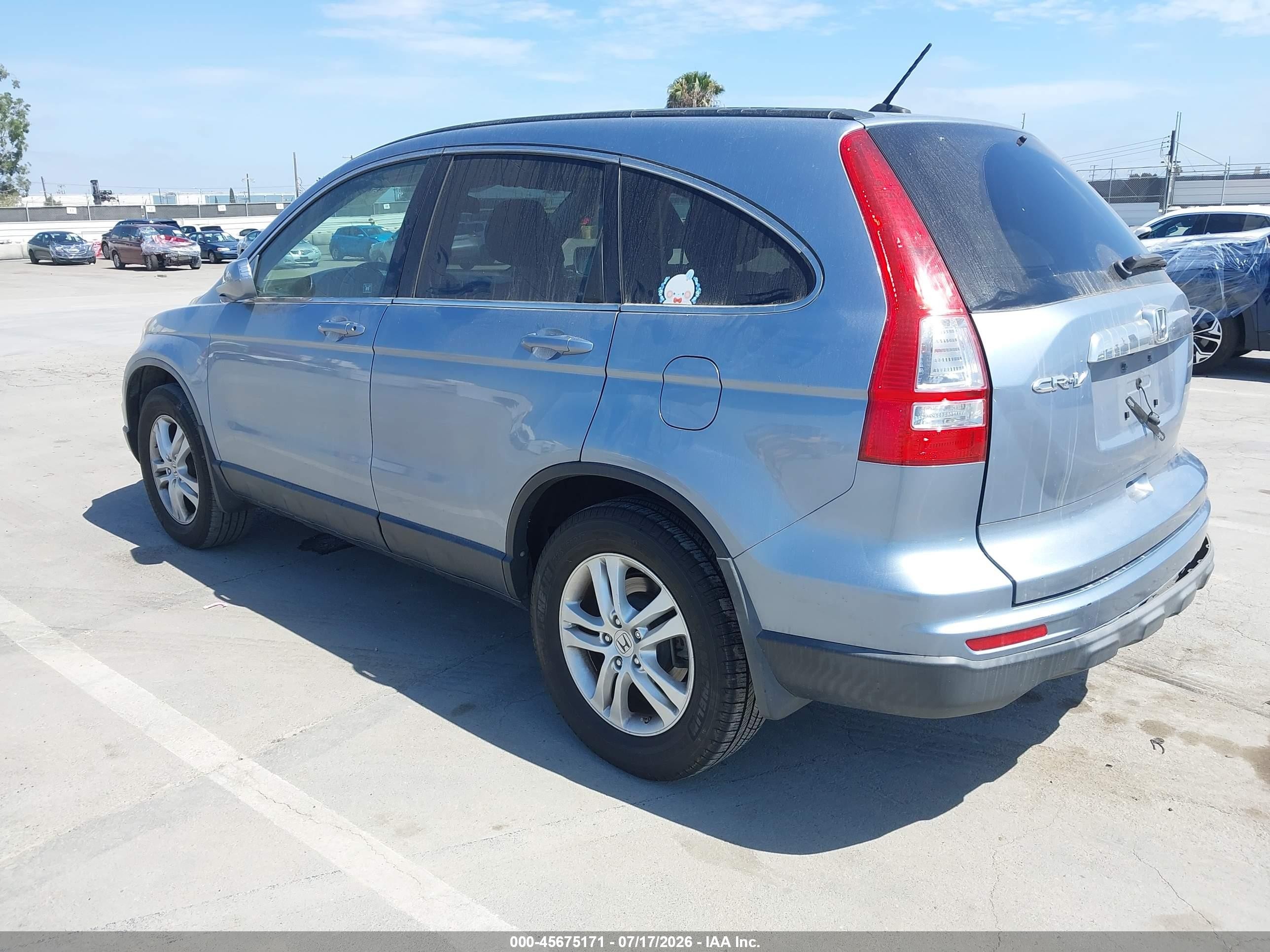 2010 Honda Cr-v Ex-l Light Blue vin: JHLRE3H7XAC007763