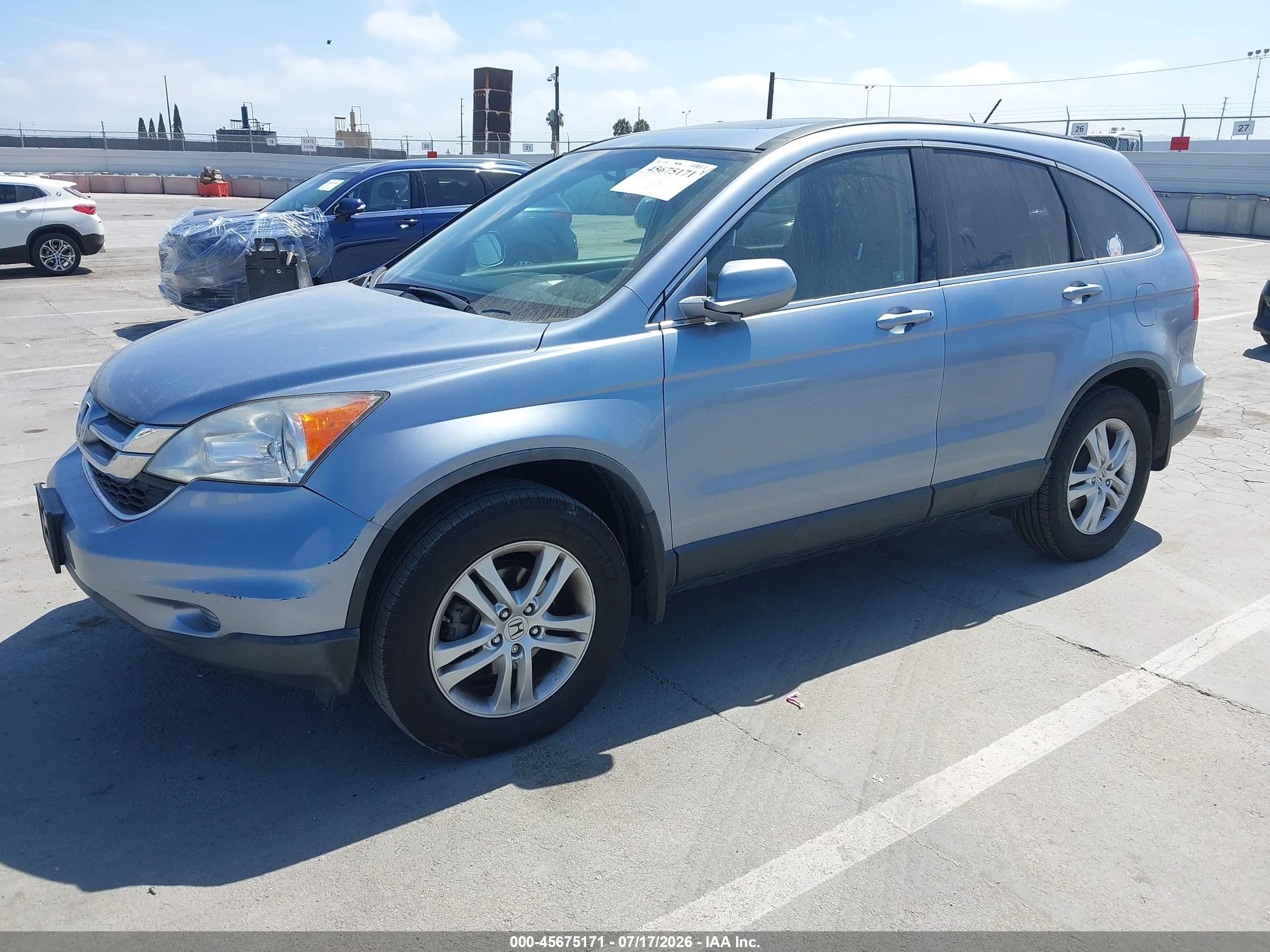 2010 Honda Cr-v Ex-l Light Blue vin: JHLRE3H7XAC007763