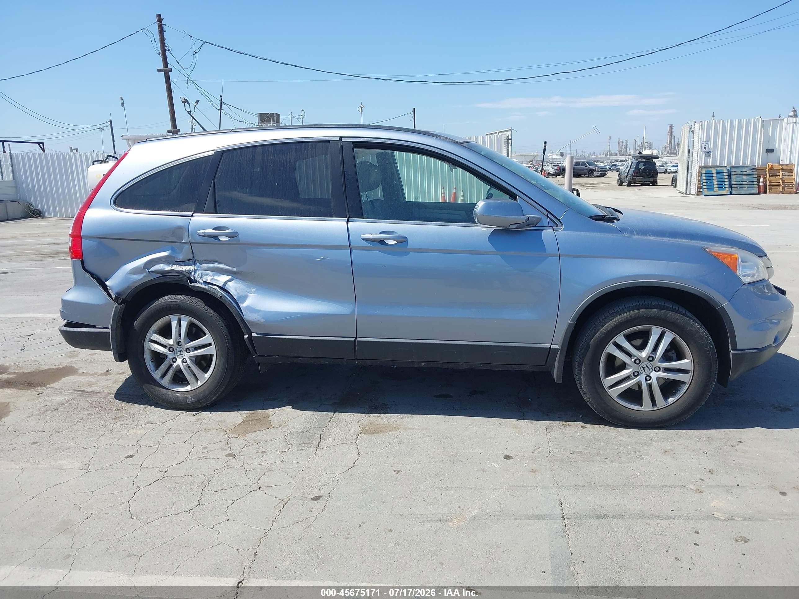2010 Honda Cr-v Ex-l Light Blue vin: JHLRE3H7XAC007763