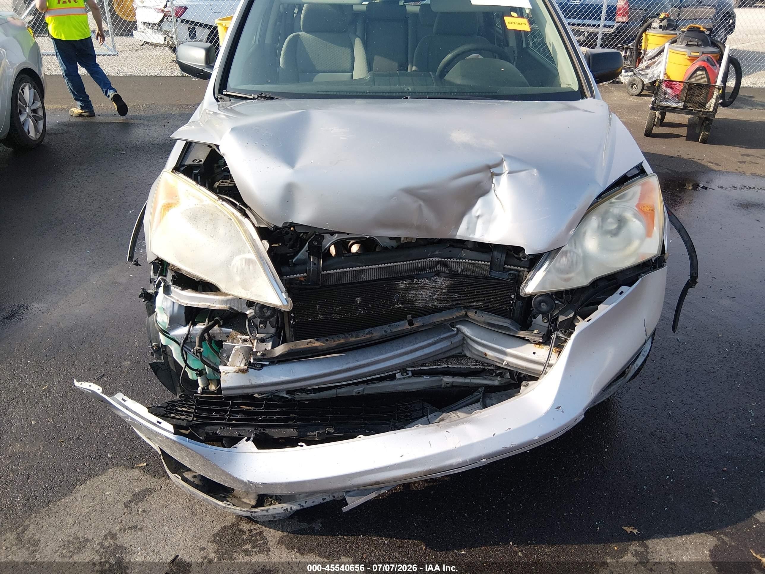 2007 Honda Cr-v Lx Silver vin: JHLRE48307C045482