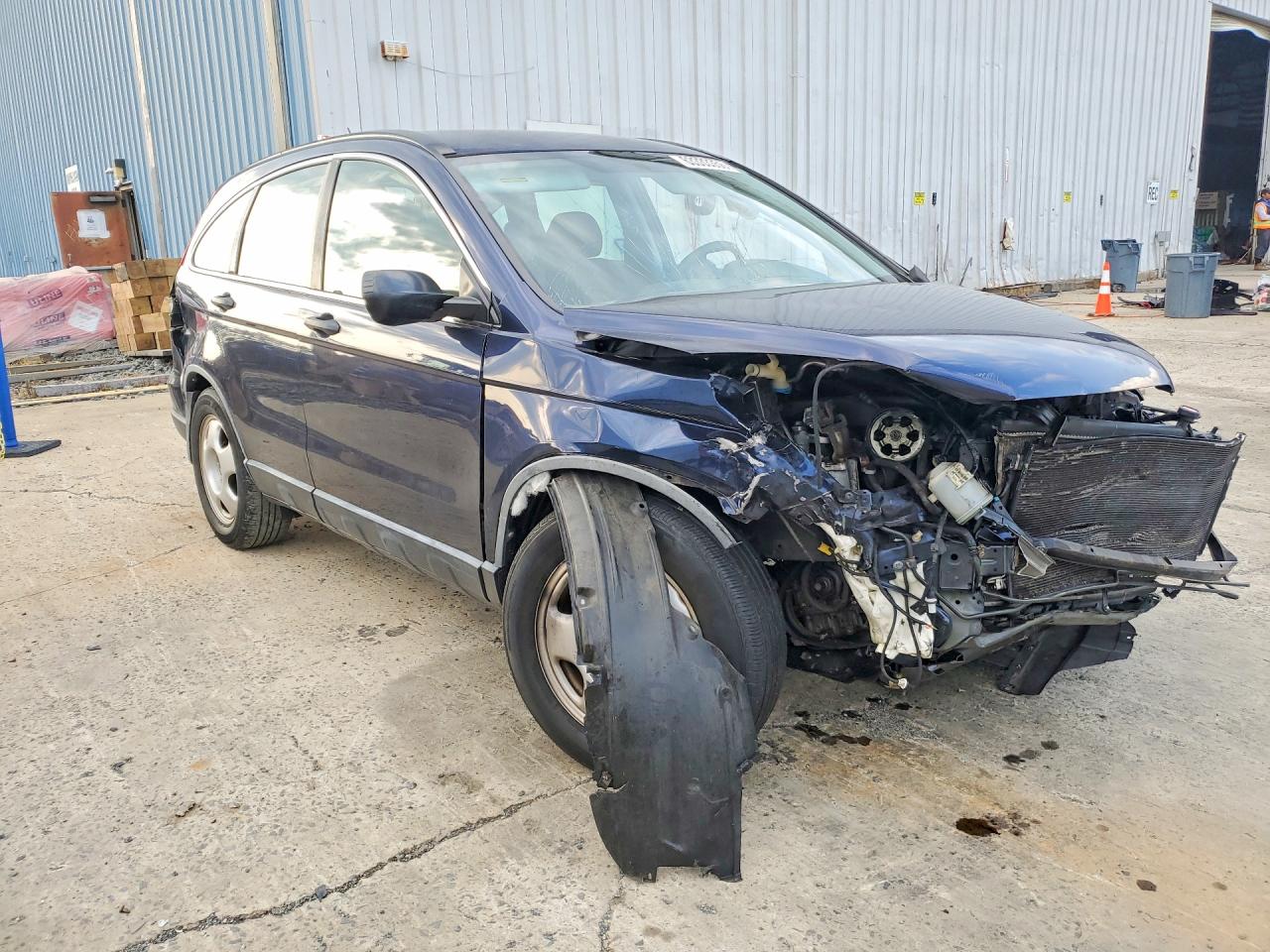 2007 Honda Cr-v Lx Blue vin: JHLRE48307C046793