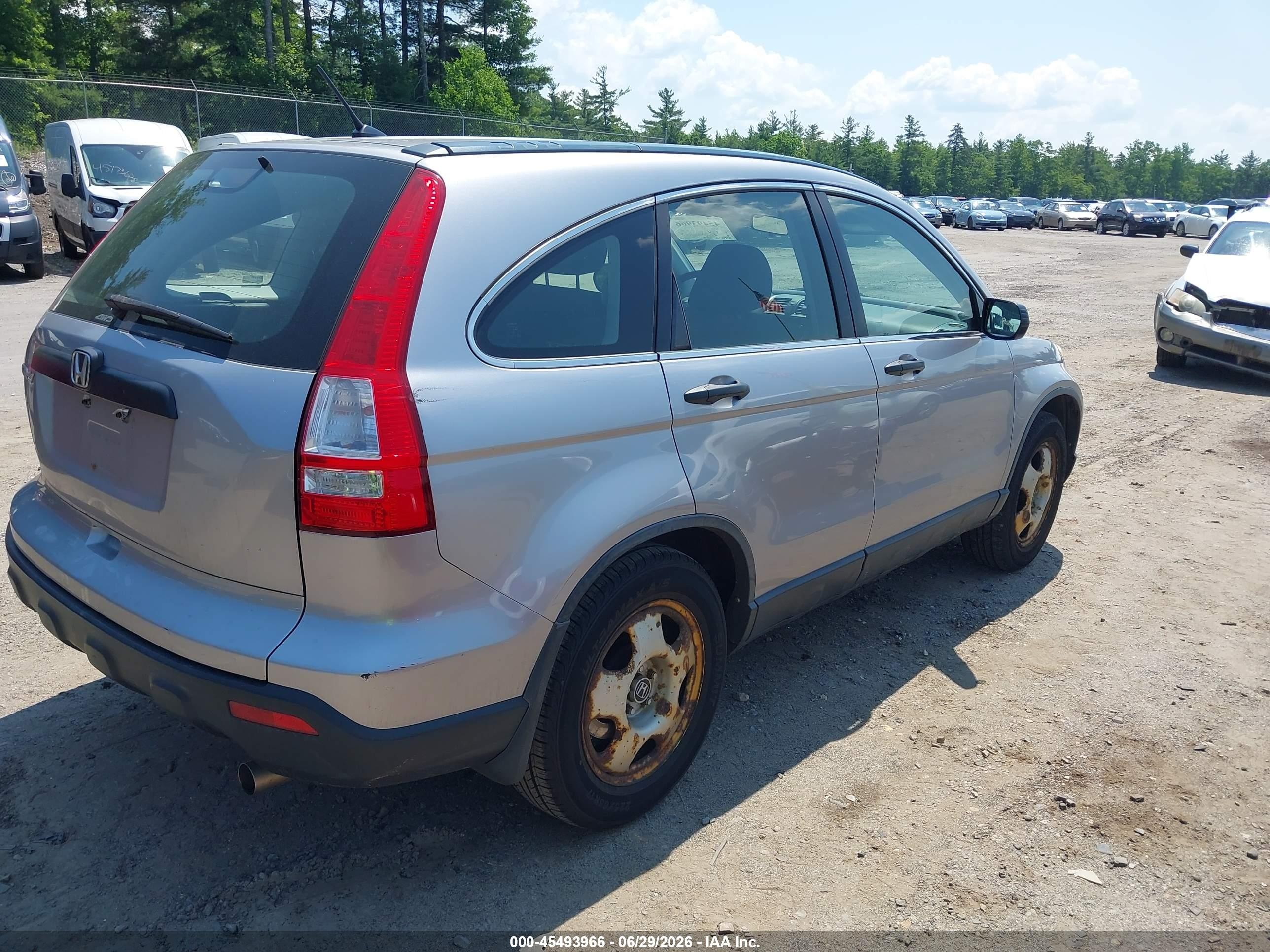 2007 Honda Cr-v Lx Silver vin: JHLRE48307C071435