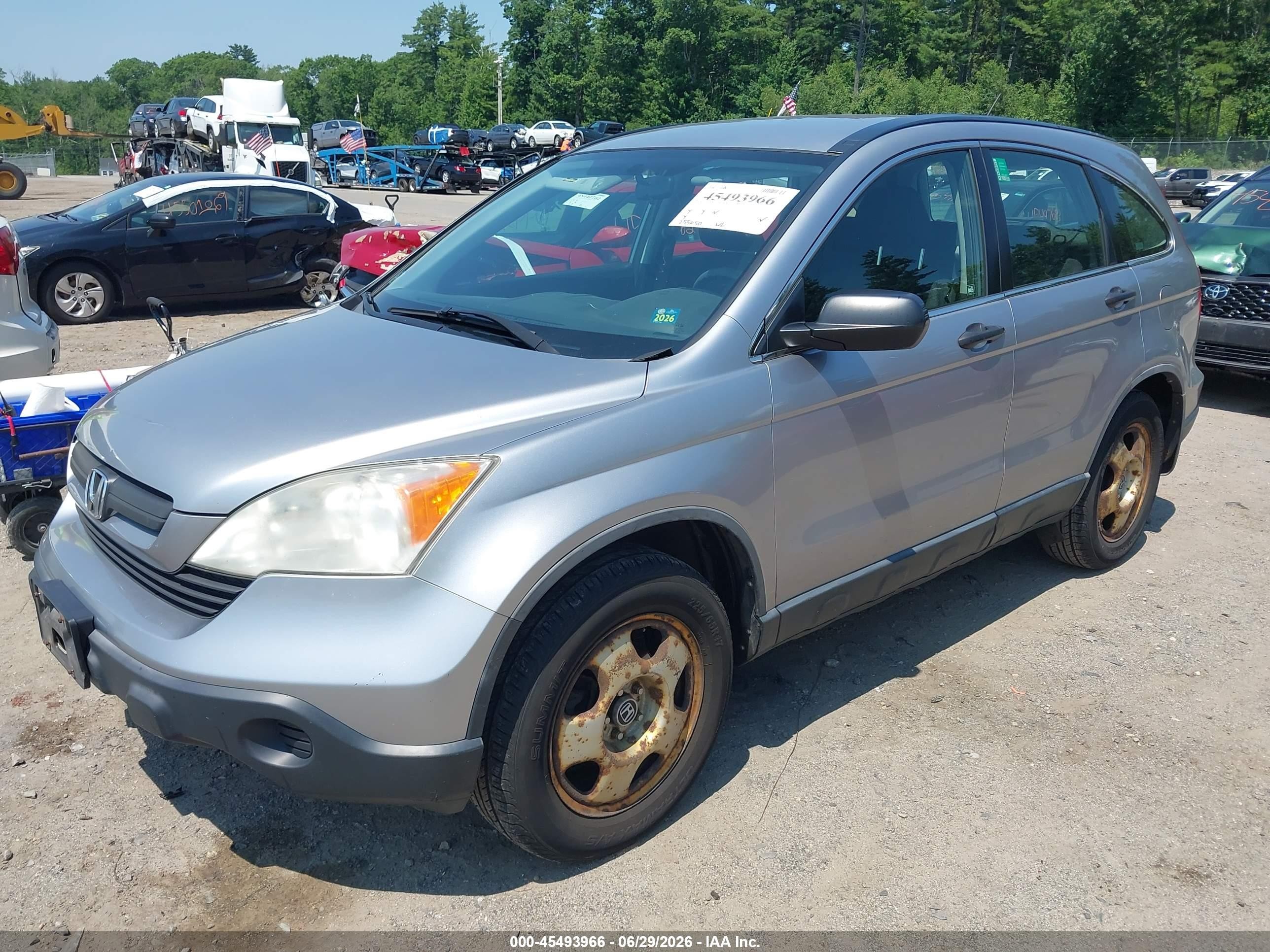 2007 Honda Cr-v Lx Silver vin: JHLRE48307C071435