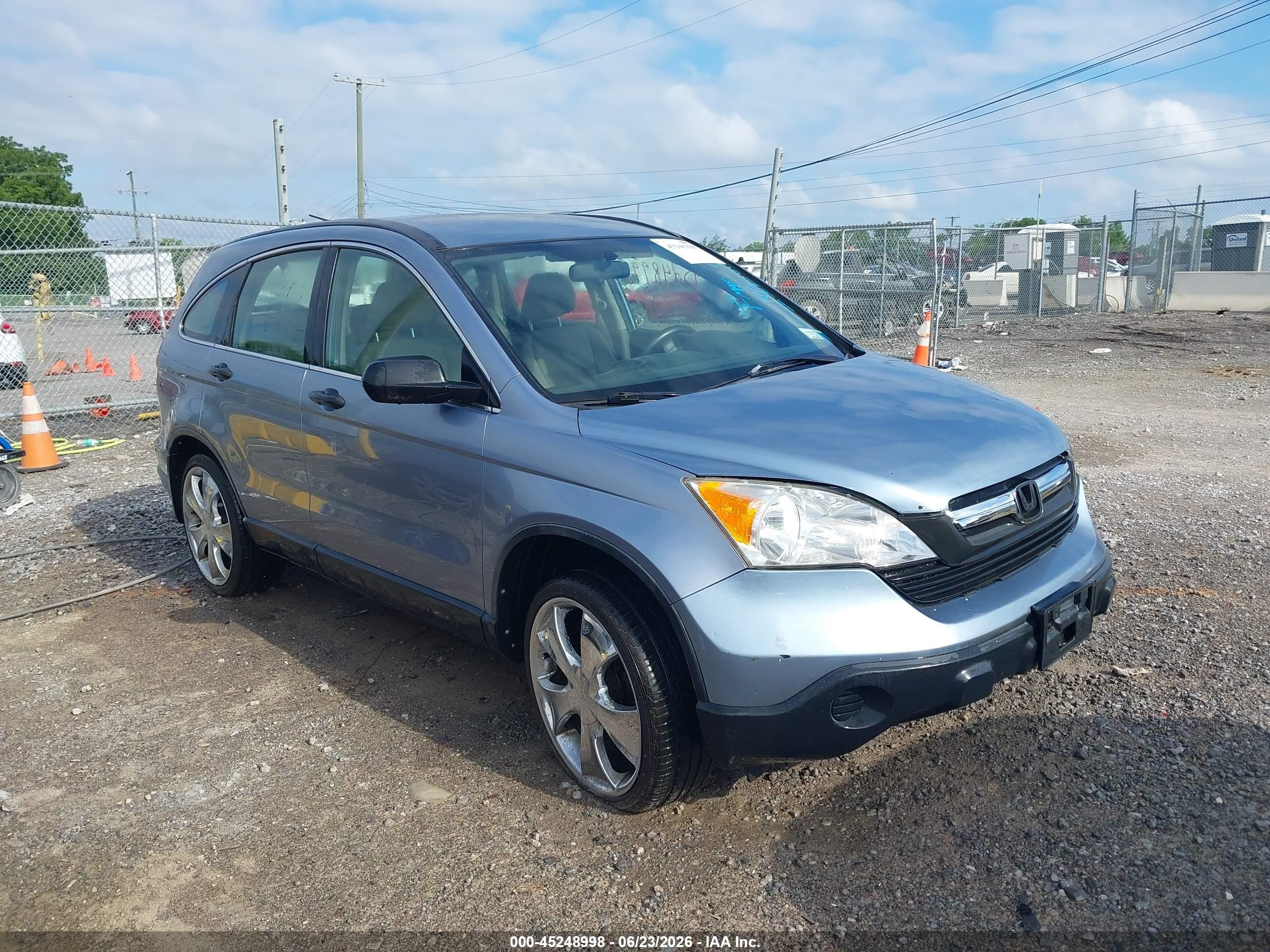 2007 Honda Cr-v Lx Light Blue vin: JHLRE48307C095248