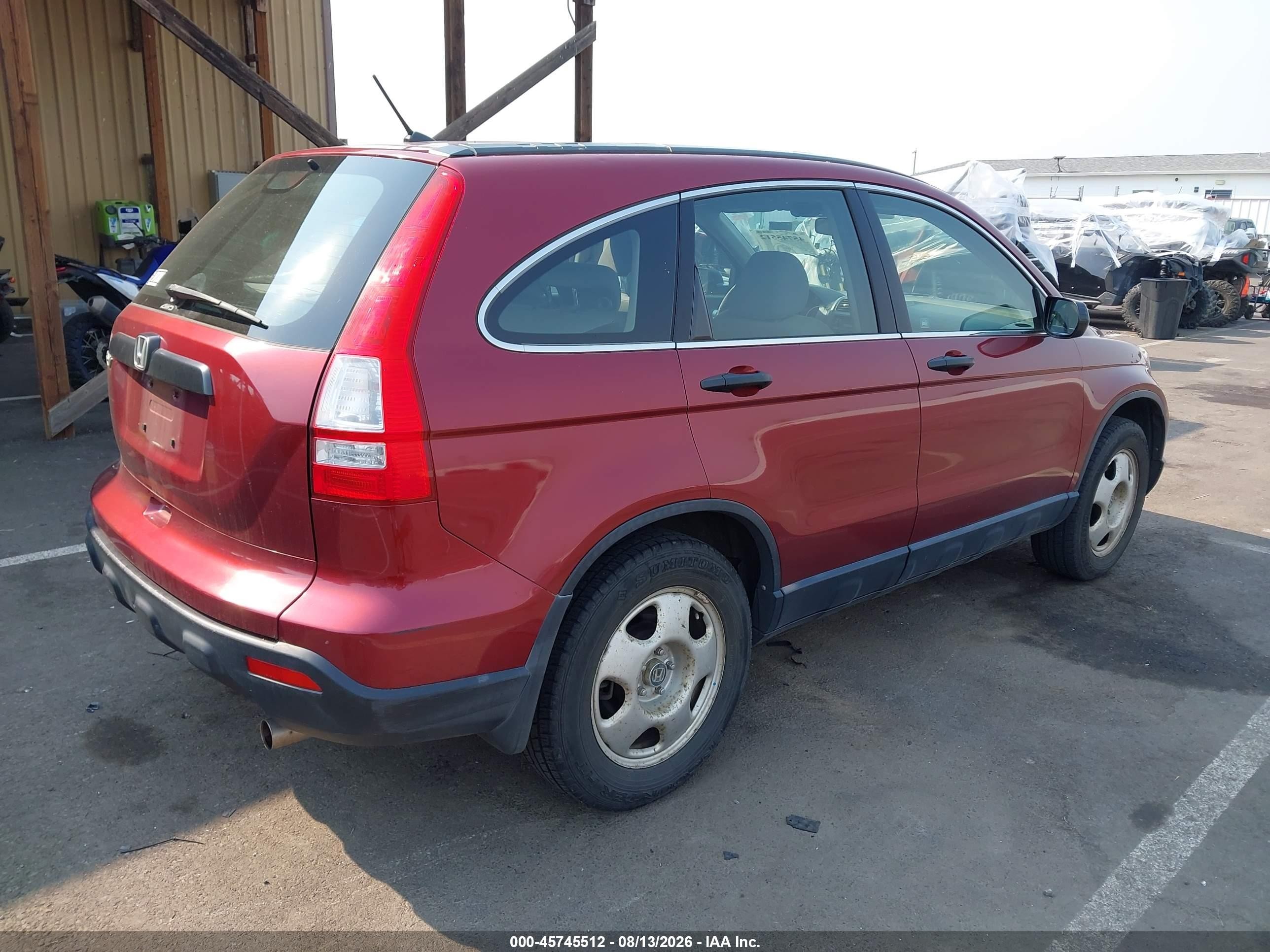 2007 Honda Cr-v Lx Red vin: JHLRE48307C096612