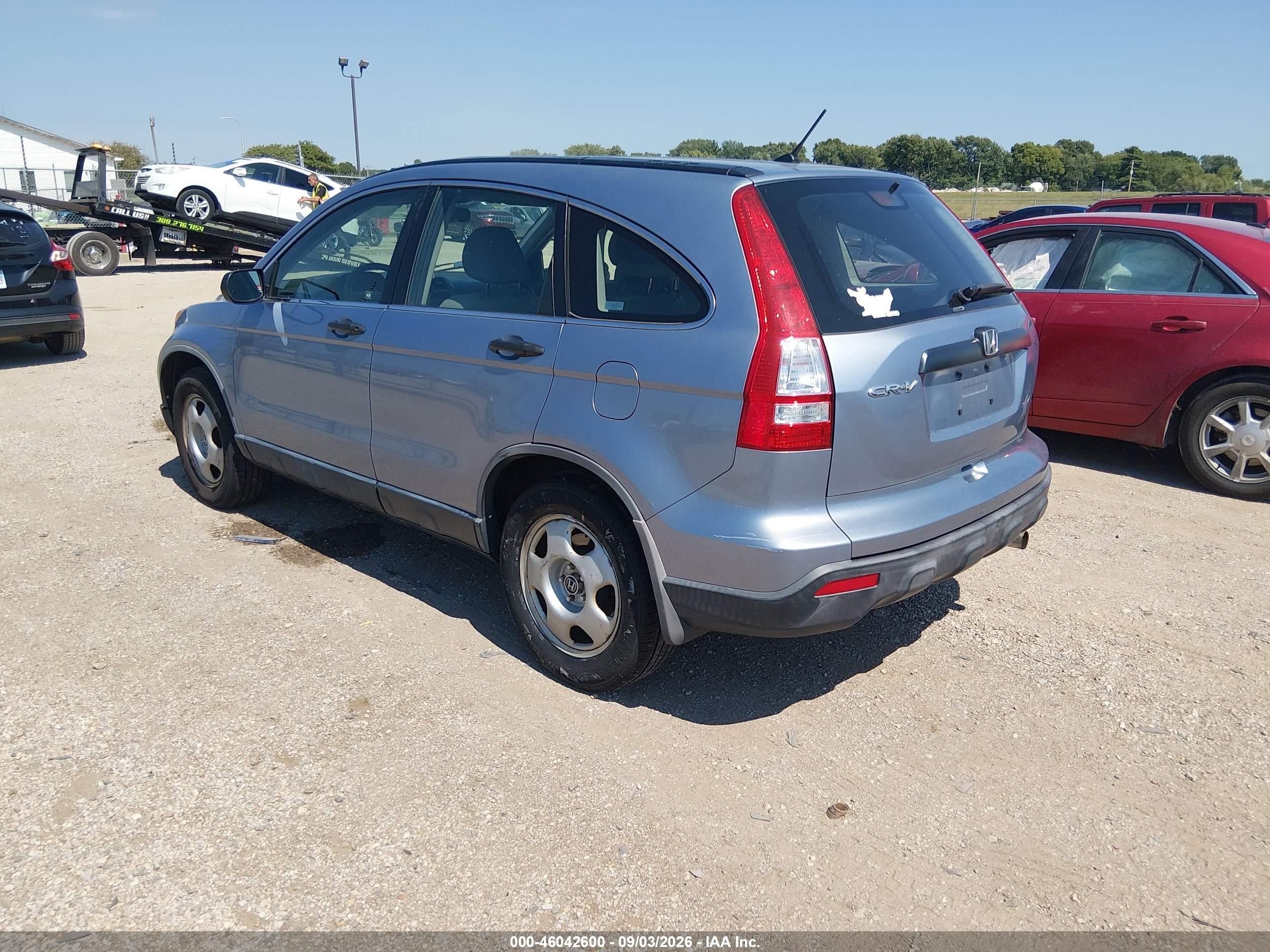 2008 Honda Cr-v Lx Light Blue vin: JHLRE48308C008448