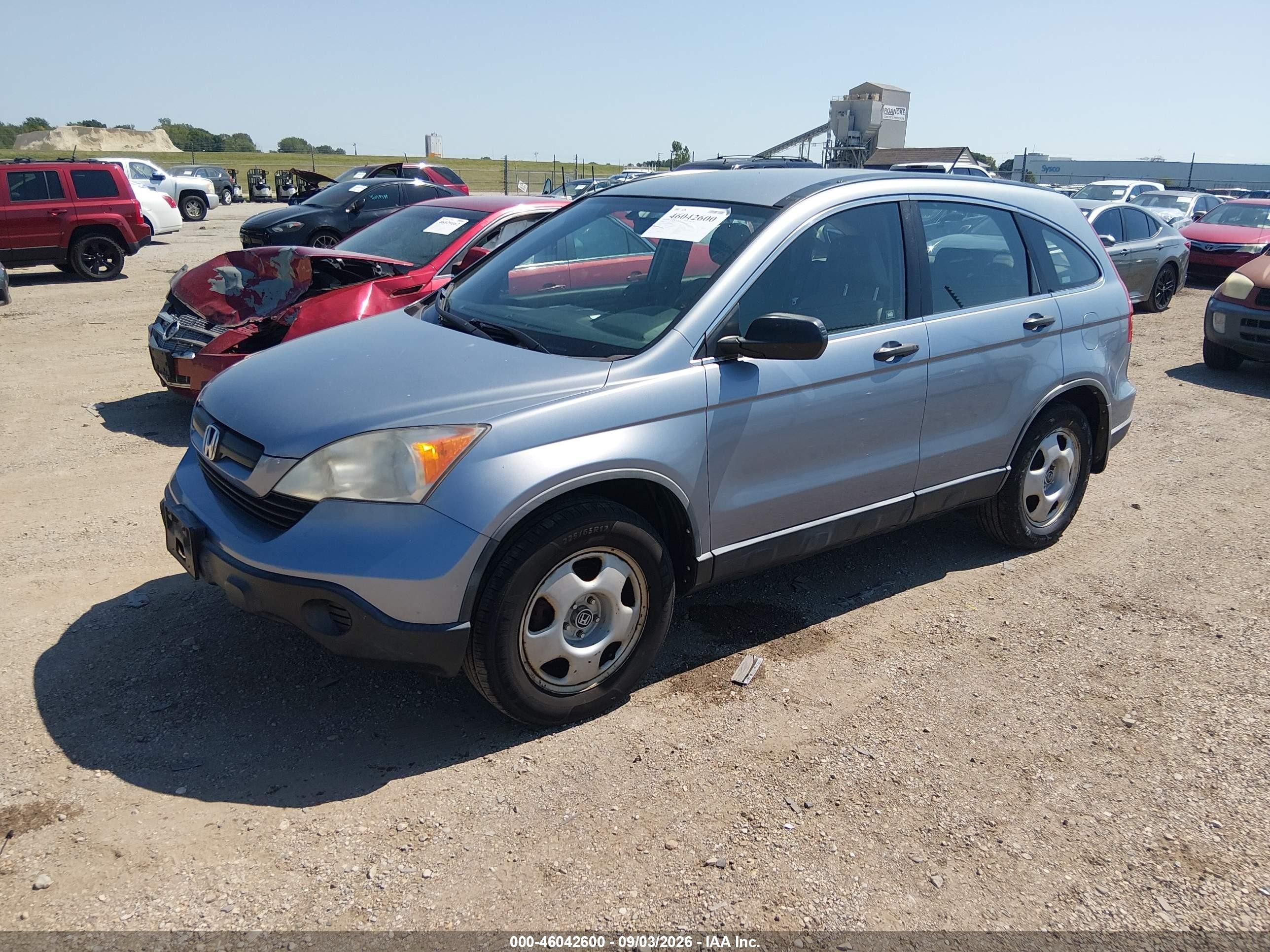 2008 Honda Cr-v Lx Light Blue vin: JHLRE48308C008448