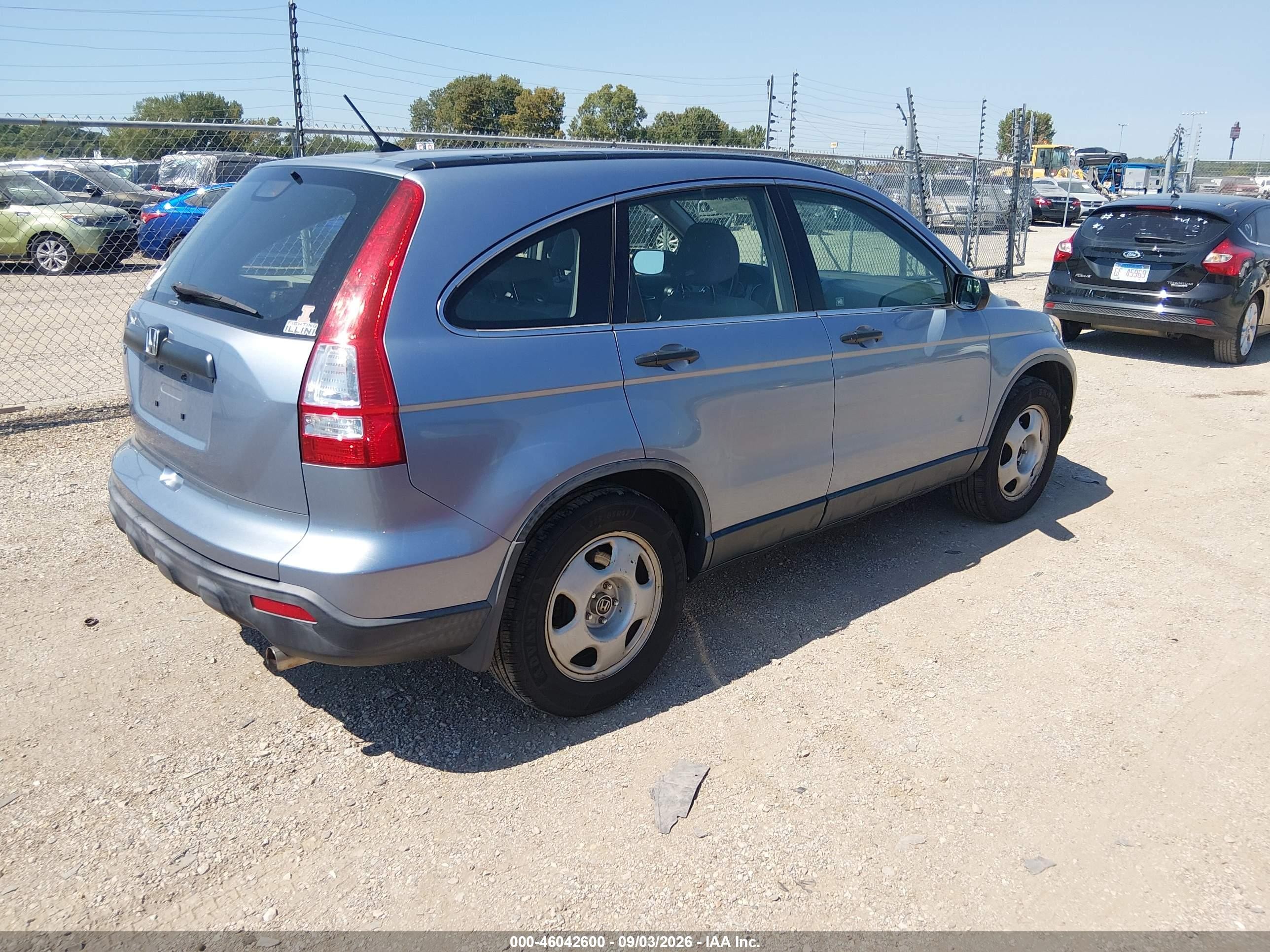 2008 Honda Cr-v Lx Light Blue vin: JHLRE48308C008448