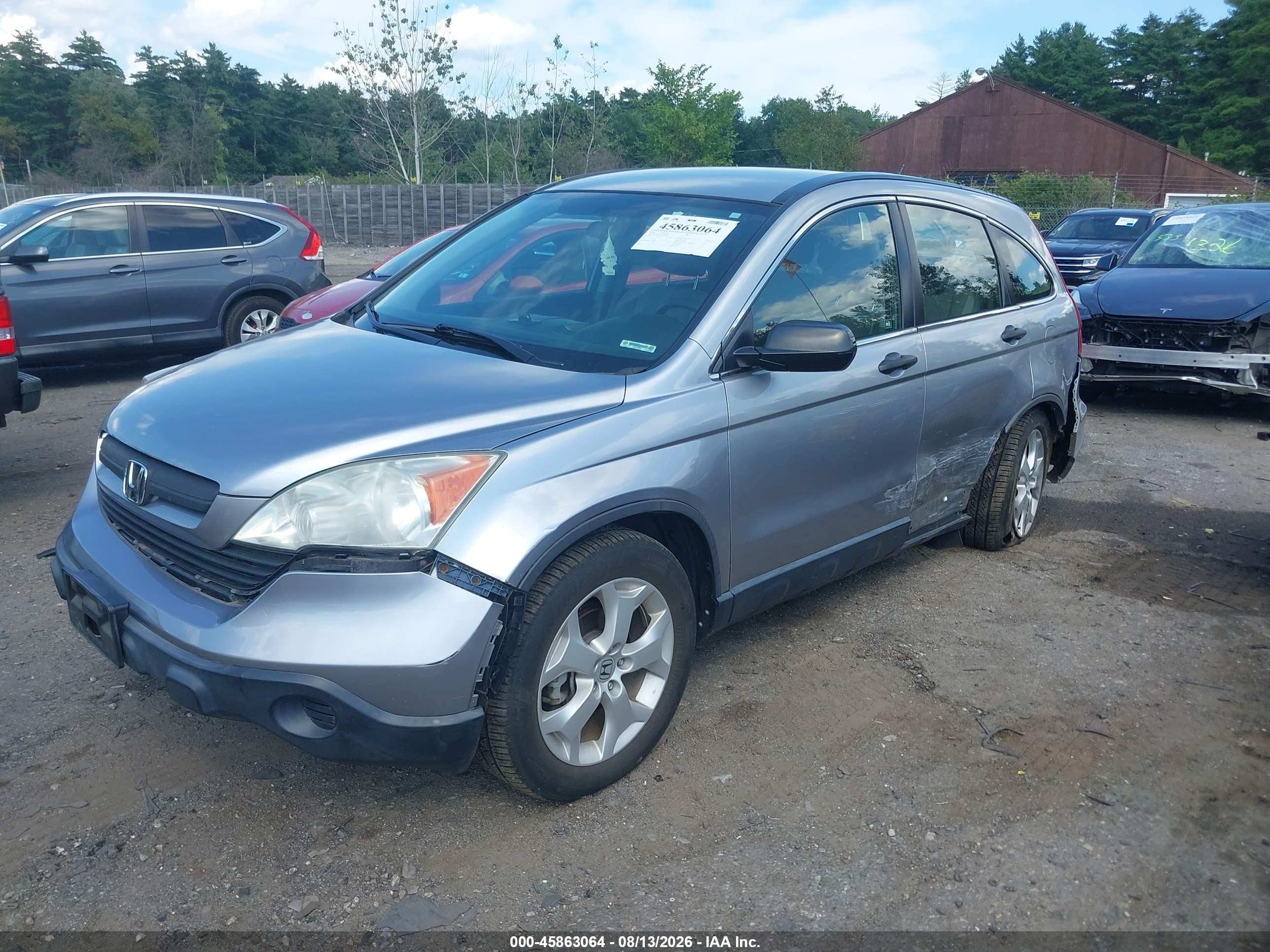 2008 Honda Cr-v Lx Silver vin: JHLRE48308C040008