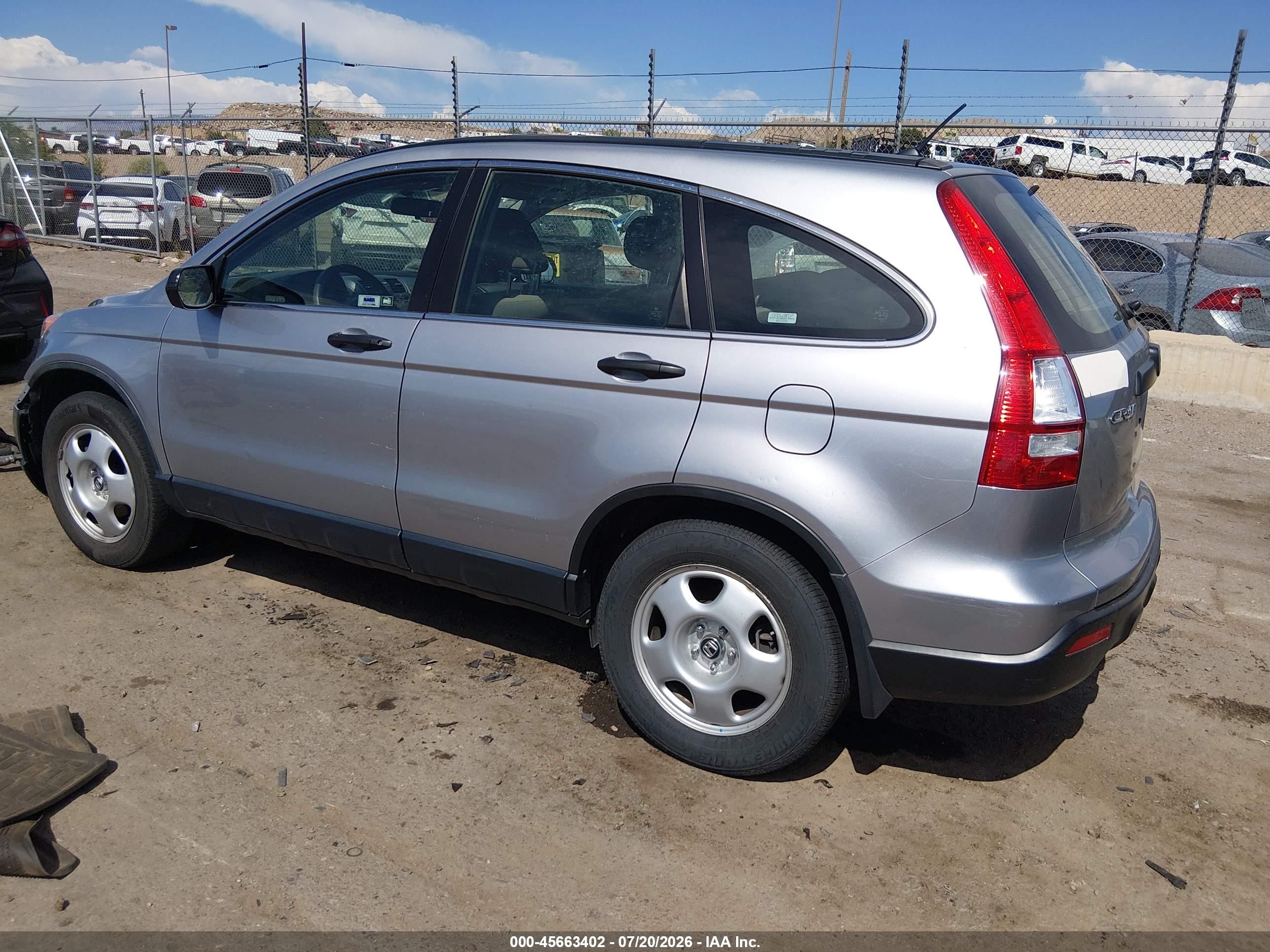 2008 Honda Cr-v Lx Light Blue vin: JHLRE48308C052790