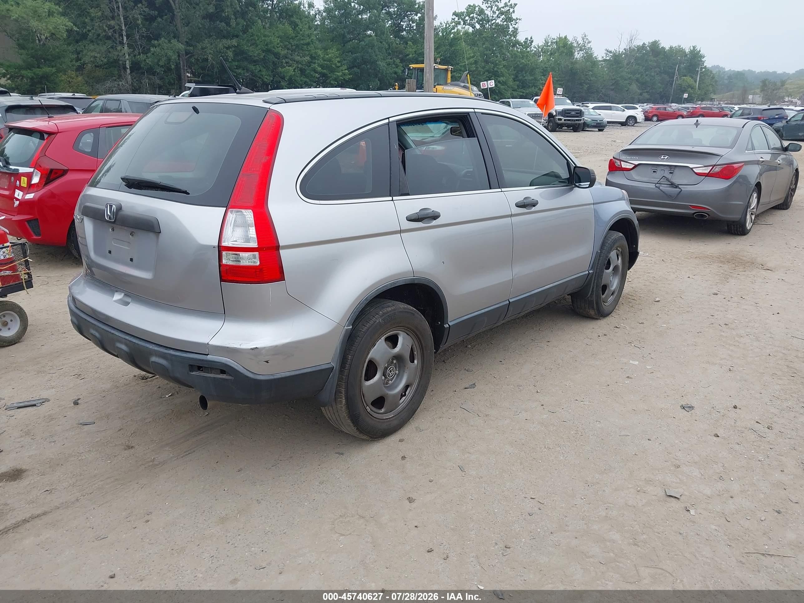 2007 Honda Cr-v Lx Silver vin: JHLRE48317C113367