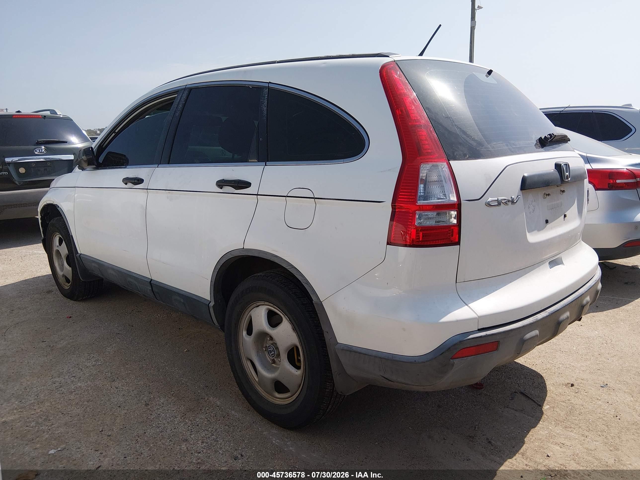 2008 Honda Cr-v Lx White vin: JHLRE48318C008961