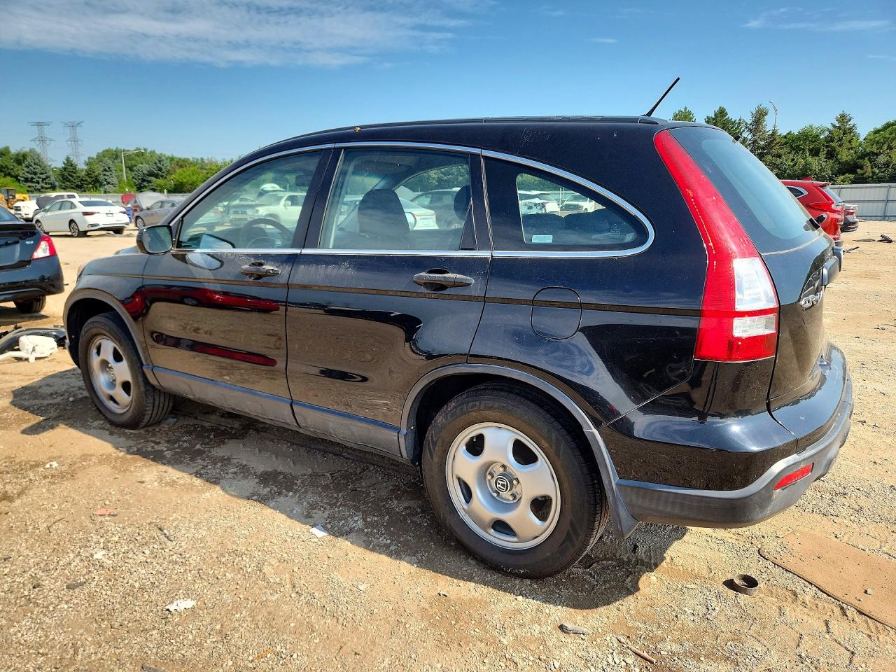 2008 Honda Cr-v Lx Black vin: JHLRE48318C031396