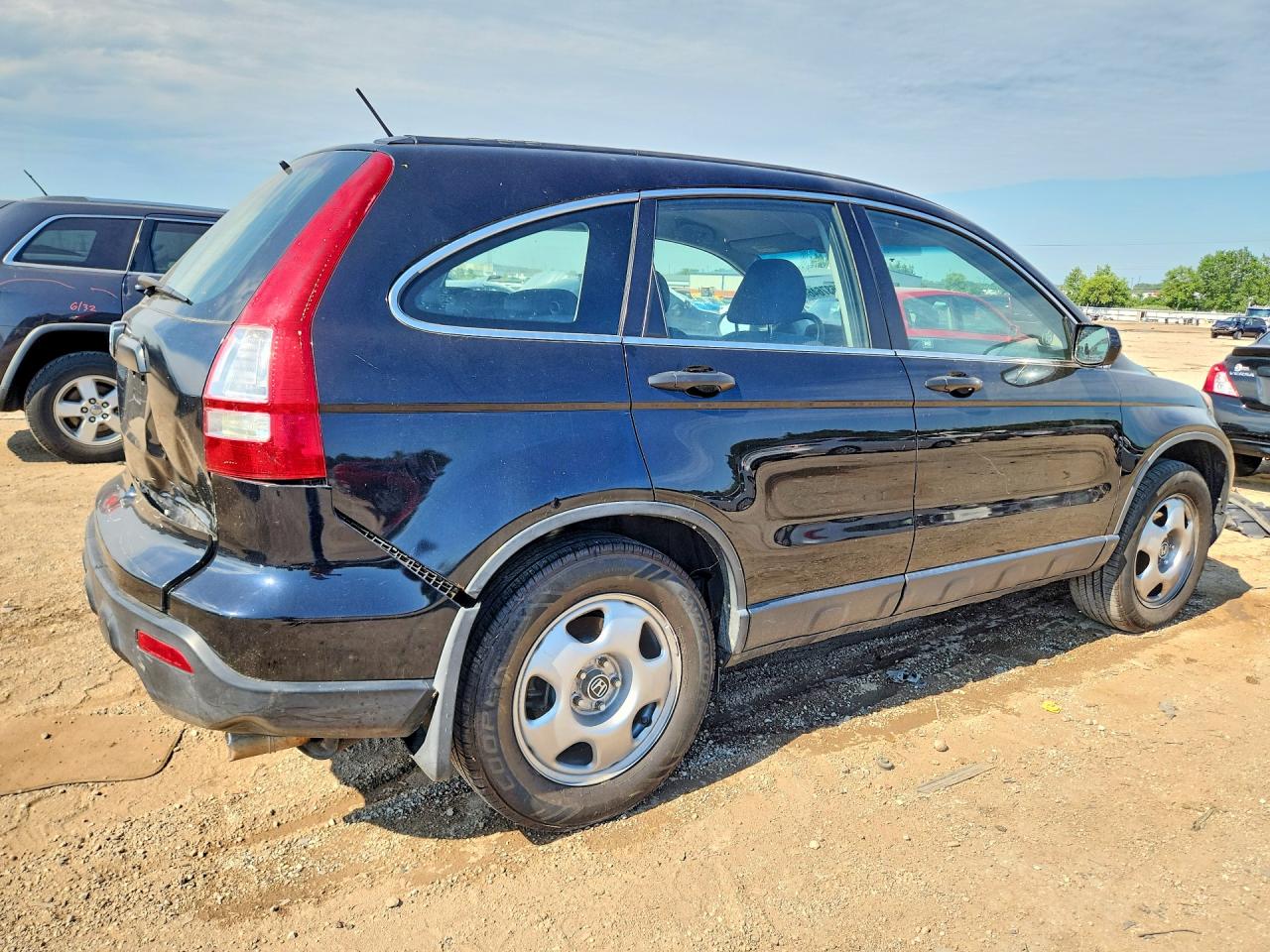 2008 Honda Cr-v Lx Black vin: JHLRE48318C031396
