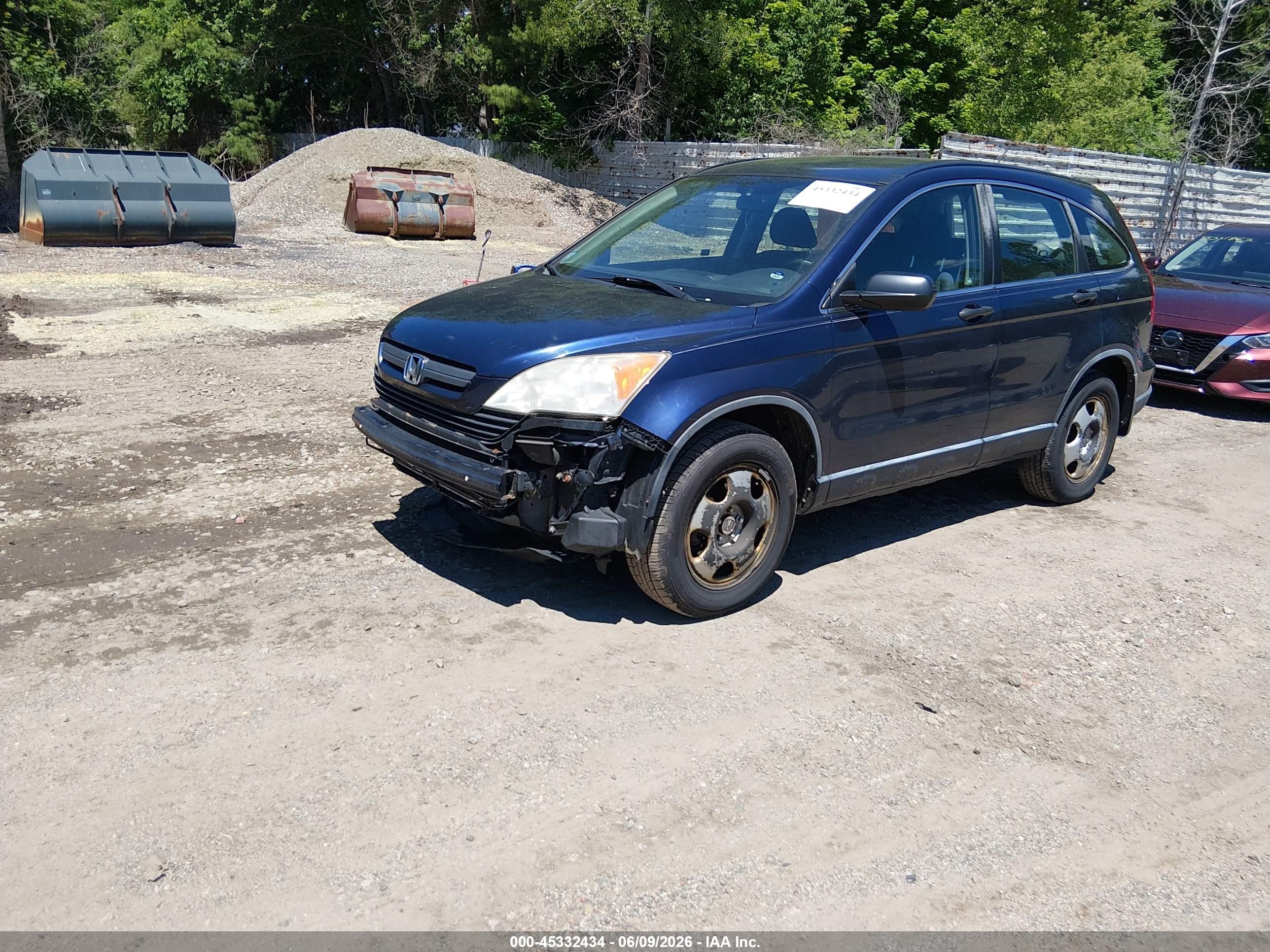 2008 Honda Cr-v Lx Blue vin: JHLRE48318C077262