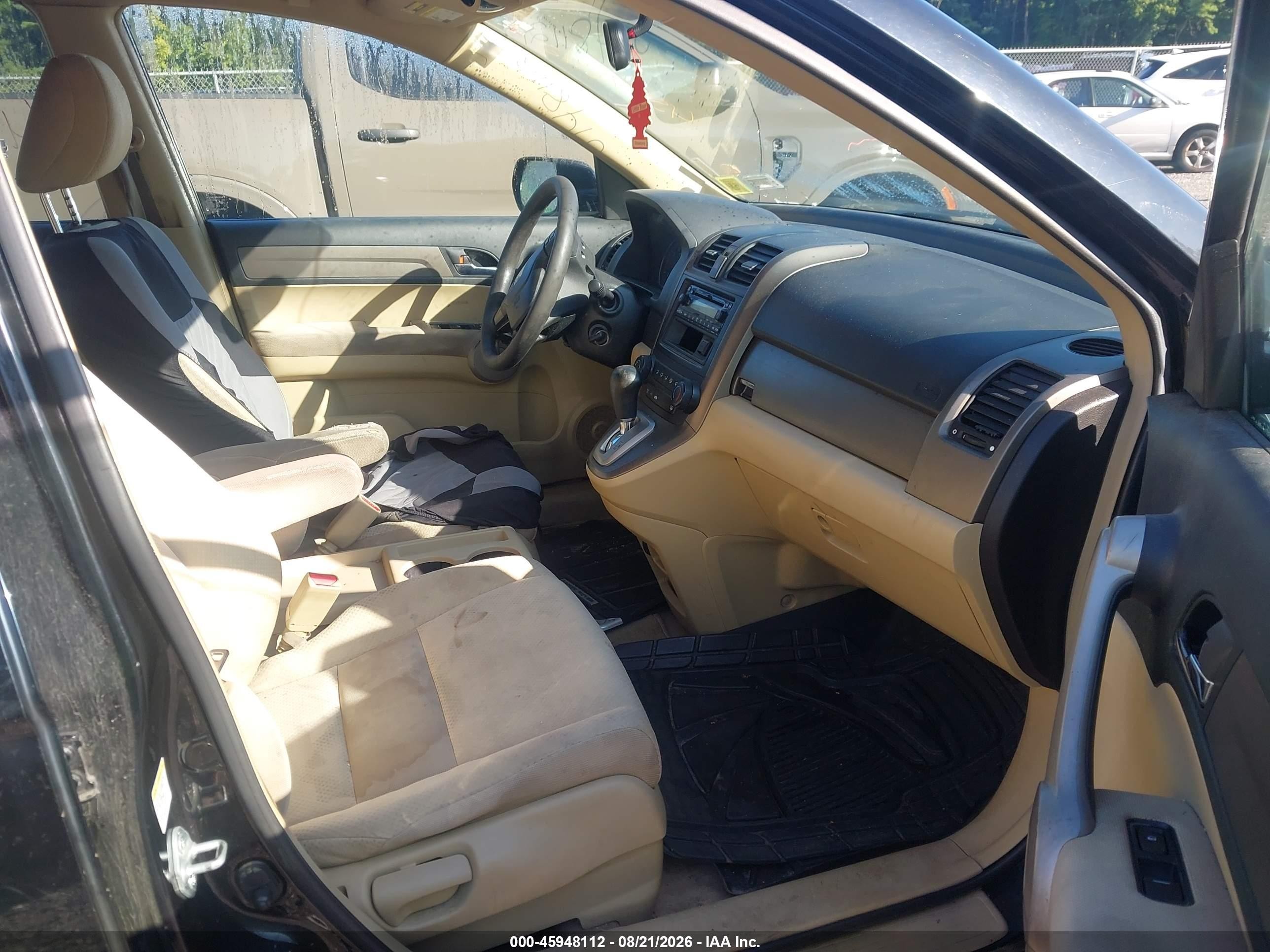 2007 Honda Cr-v Lx Black vin: JHLRE48327C017084