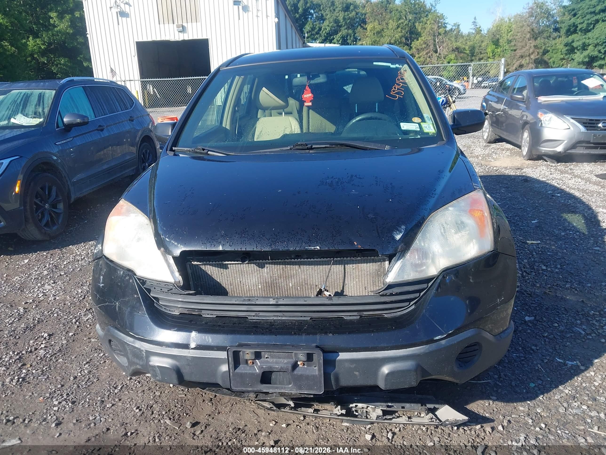 2007 Honda Cr-v Lx Black vin: JHLRE48327C017084