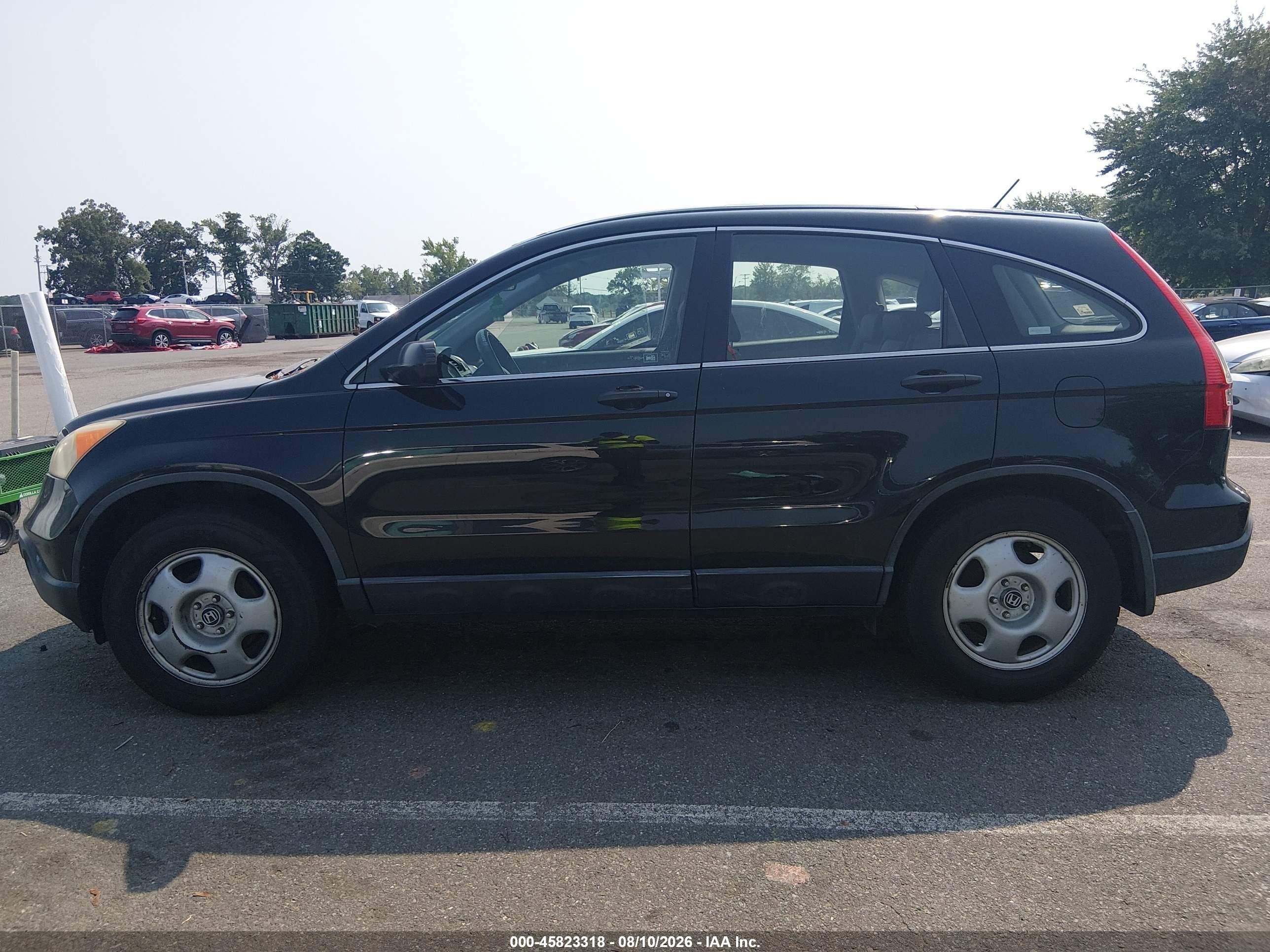 2007 Honda Cr-v Lx Black vin: JHLRE48327C024858