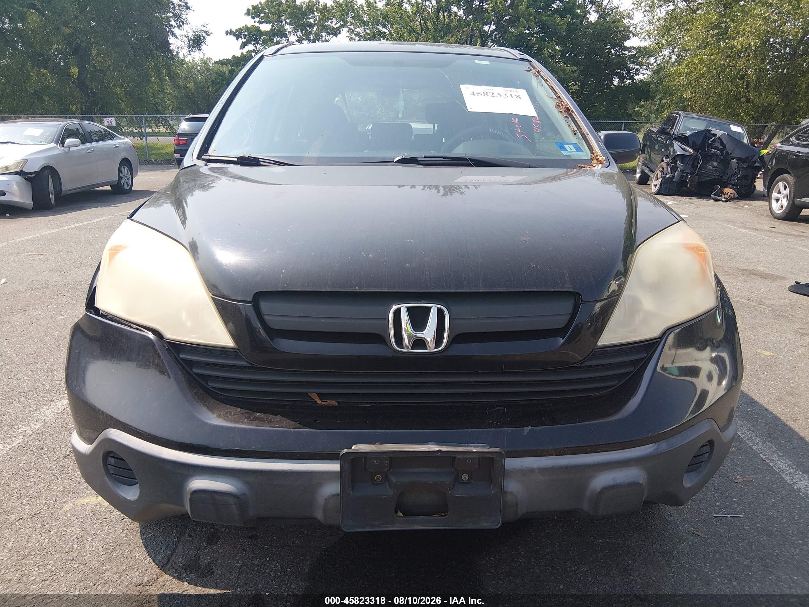 2007 Honda Cr-v Lx Black vin: JHLRE48327C024858
