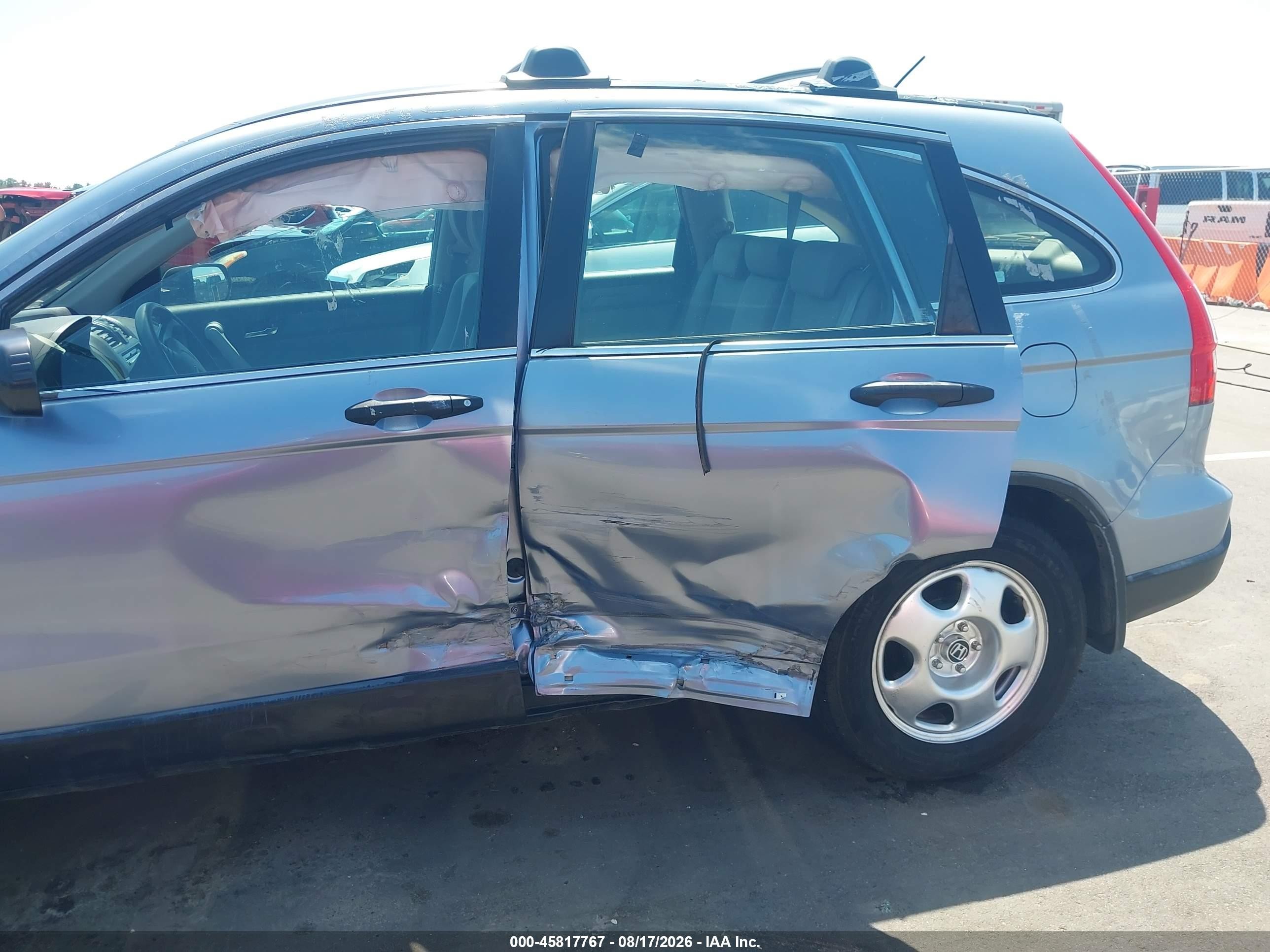 2007 Honda Cr-v Lx Blue vin: JHLRE48327C028103