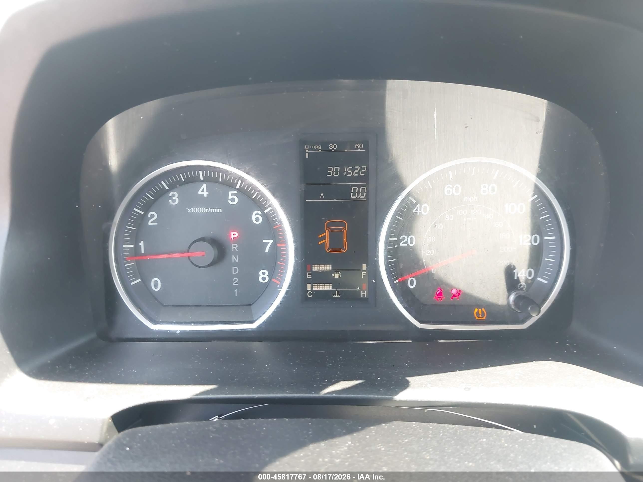 2007 Honda Cr-v Lx Blue vin: JHLRE48327C028103