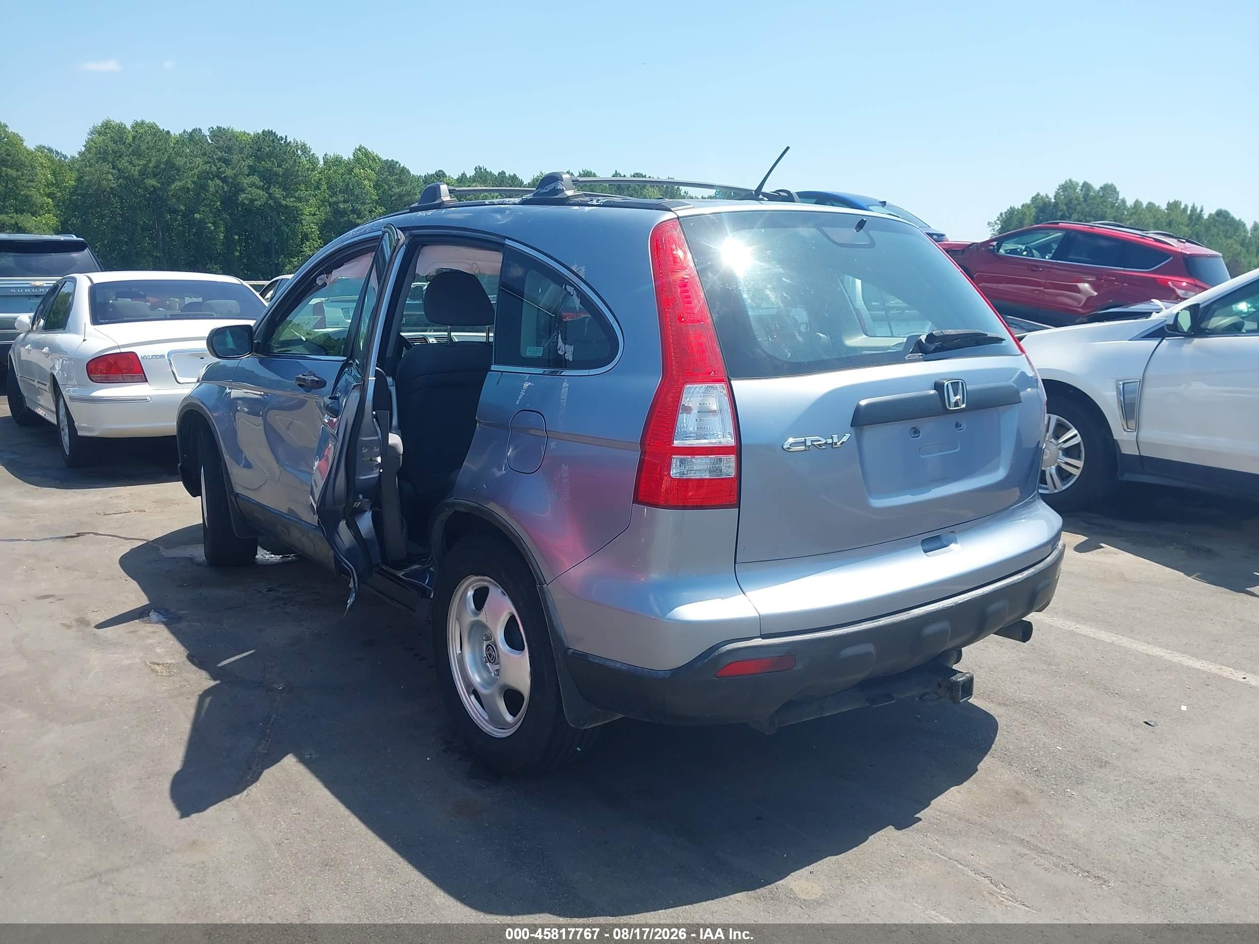 2007 Honda Cr-v Lx Blue vin: JHLRE48327C028103