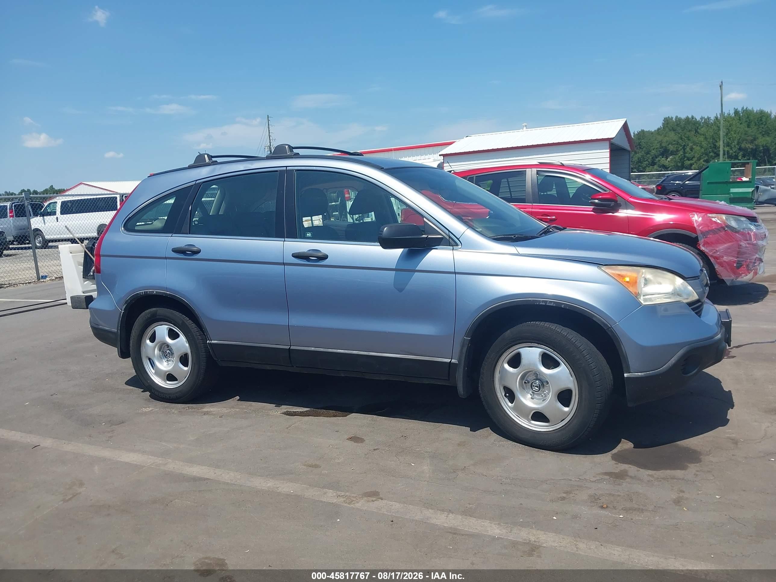 2007 Honda Cr-v Lx Blue vin: JHLRE48327C028103