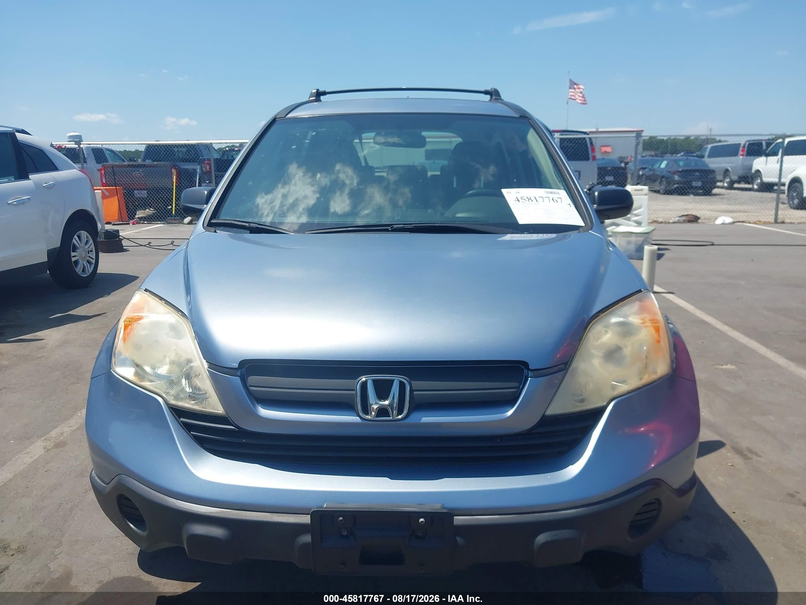 2007 Honda Cr-v Lx Blue vin: JHLRE48327C028103