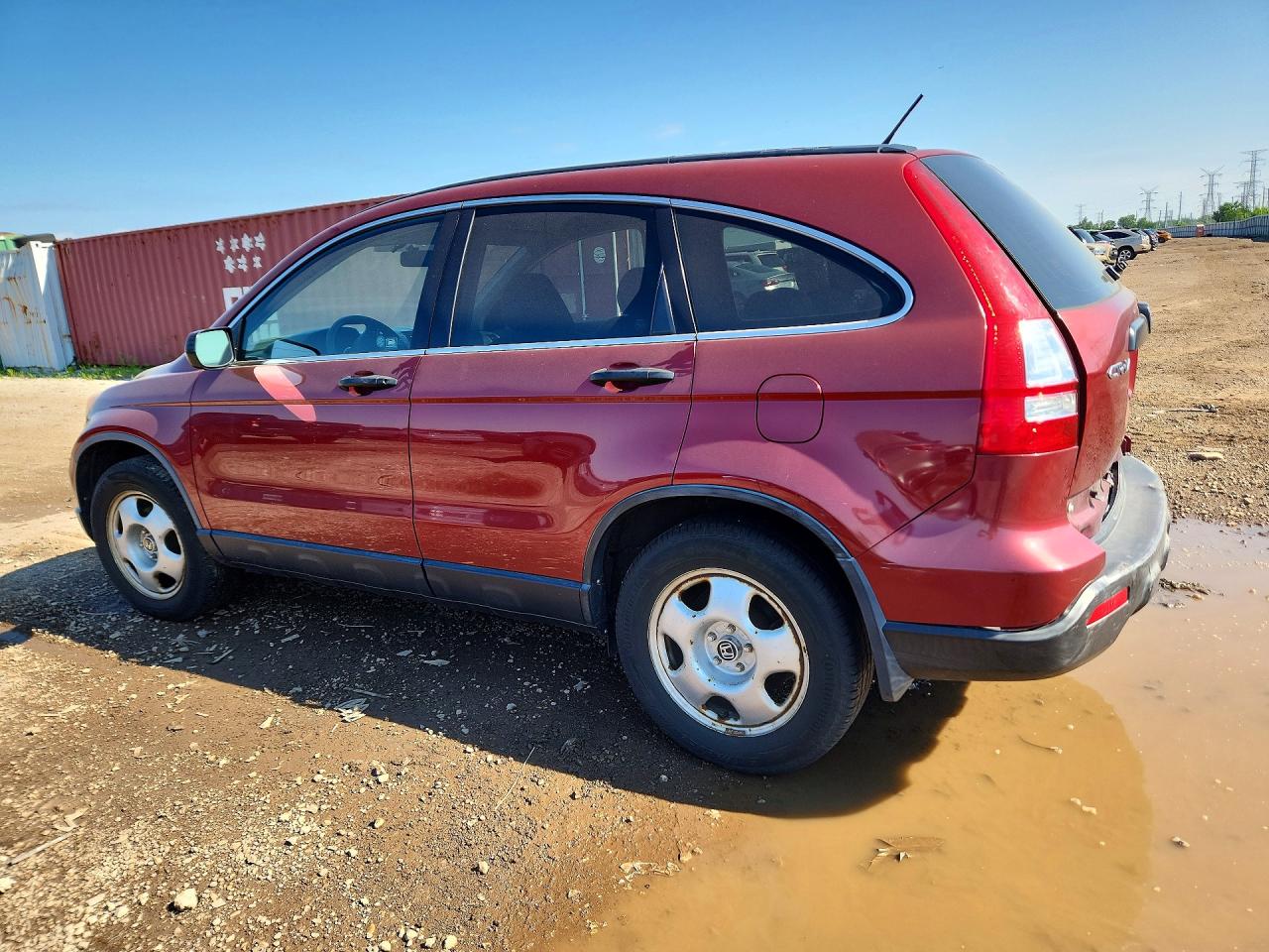2007 Honda Cr-v Lx Red vin: JHLRE48327C055186