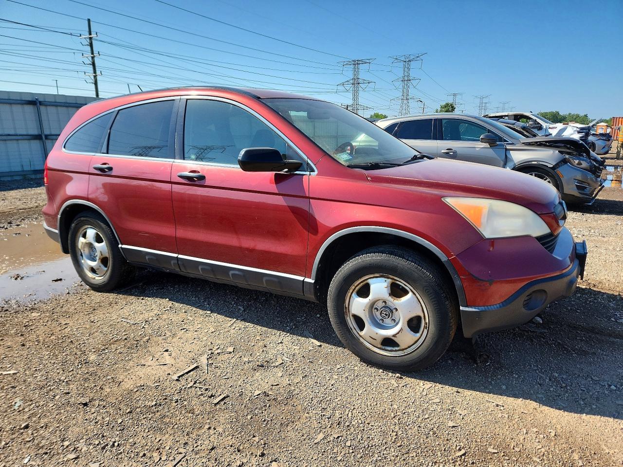 2007 Honda Cr-v Lx Red vin: JHLRE48327C055186
