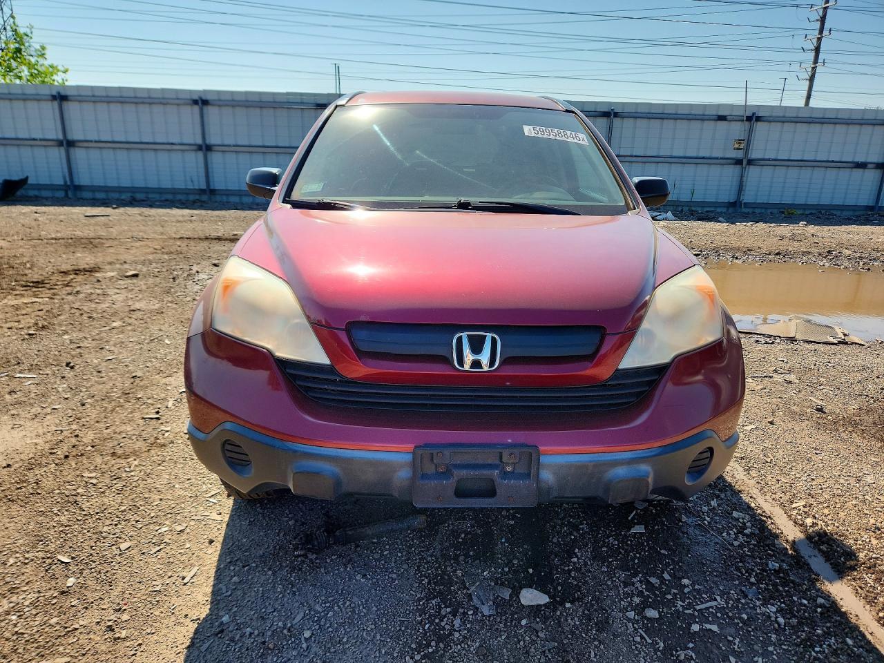 2007 Honda Cr-v Lx Red vin: JHLRE48327C055186