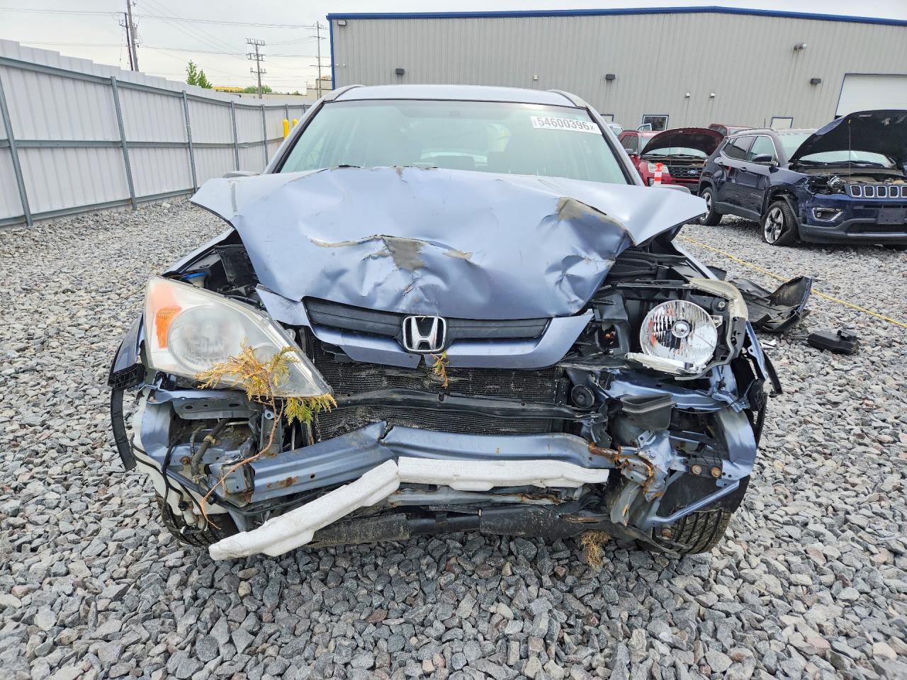 2007 Honda Cr-v Lx Blue vin: JHLRE48327C095302