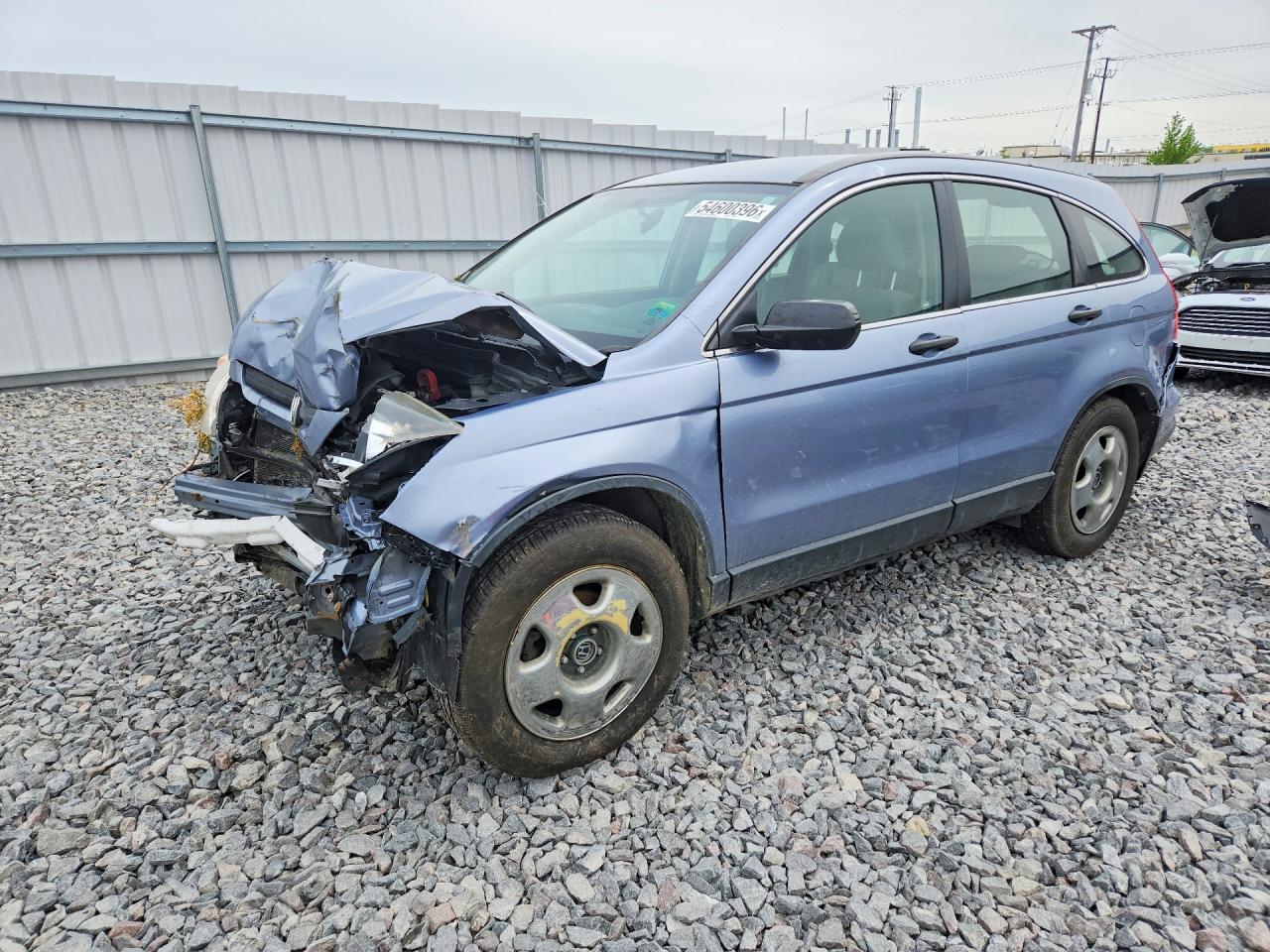 2007 Honda Cr-v Lx Blue vin: JHLRE48327C095302