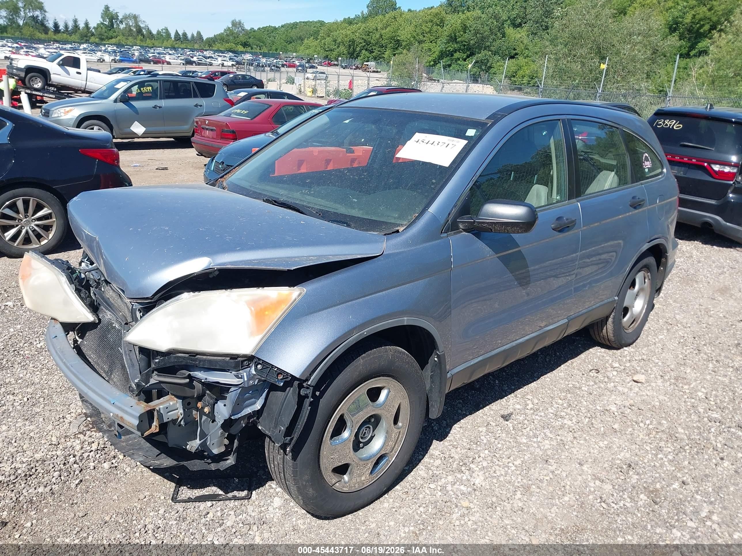 2008 Honda Cr-v Lx Light Blue vin: JHLRE48328C002845
