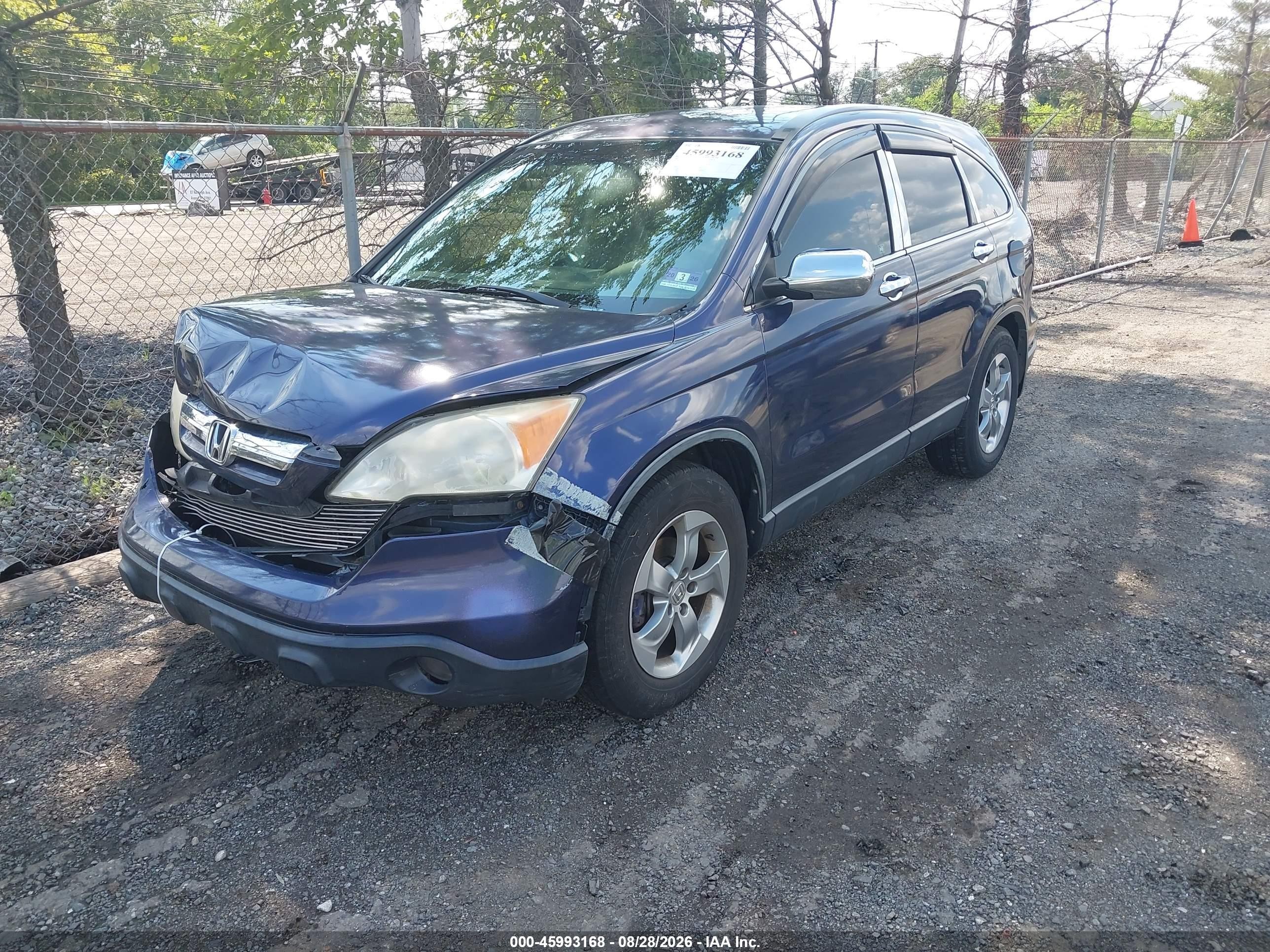 2008 Honda Cr-v Lx Blue vin: JHLRE48328C043606