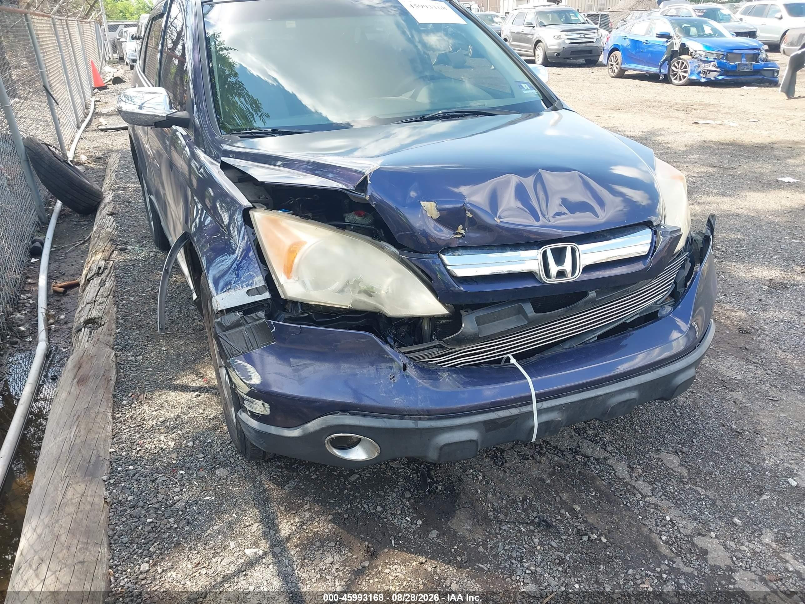 2008 Honda Cr-v Lx Blue vin: JHLRE48328C043606