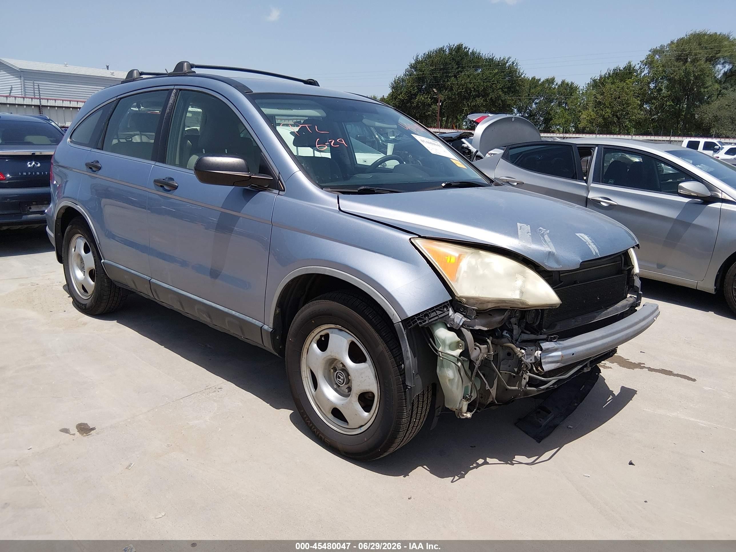 2008 Honda Cr-v Lx Light Blue vin: JHLRE48328C070160