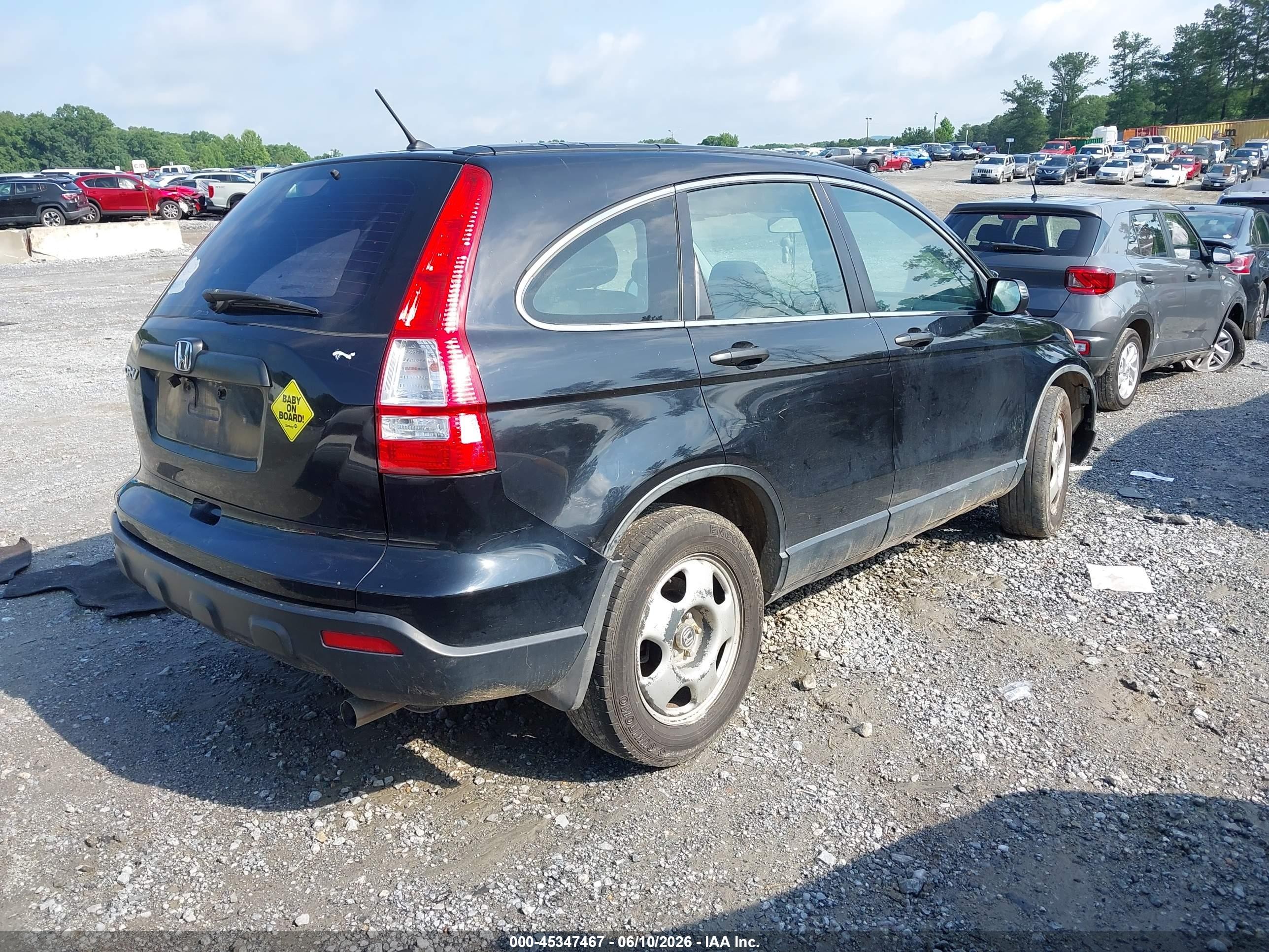 2008 Honda Cr-v Lx Black vin: JHLRE48328C080932
