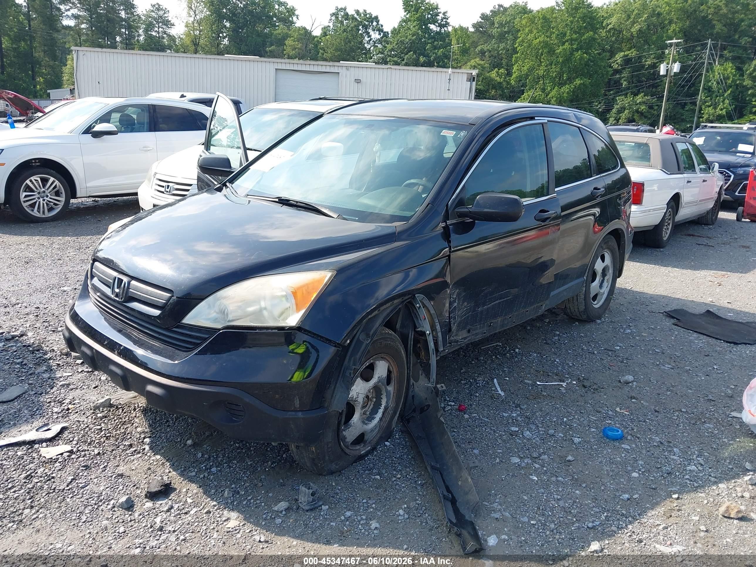 2008 Honda Cr-v Lx Black vin: JHLRE48328C080932