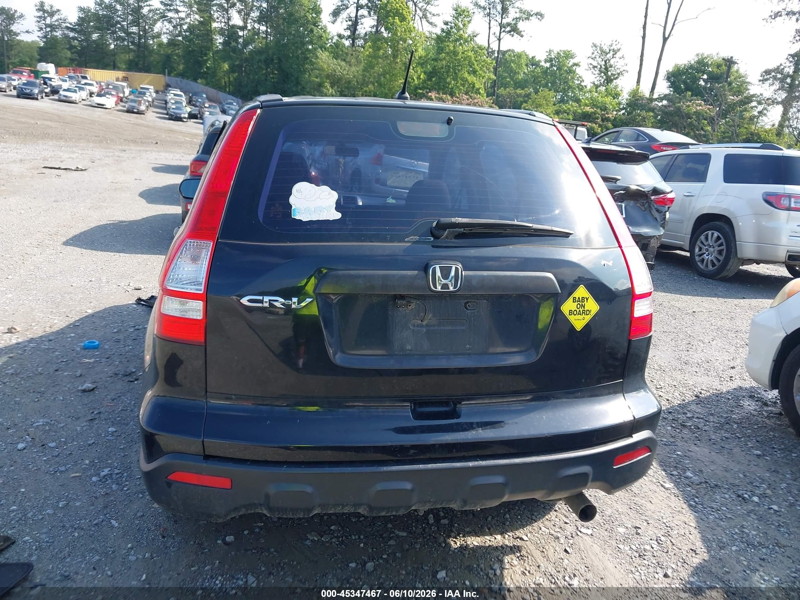 2008 Honda Cr-v Lx Black vin: JHLRE48328C080932