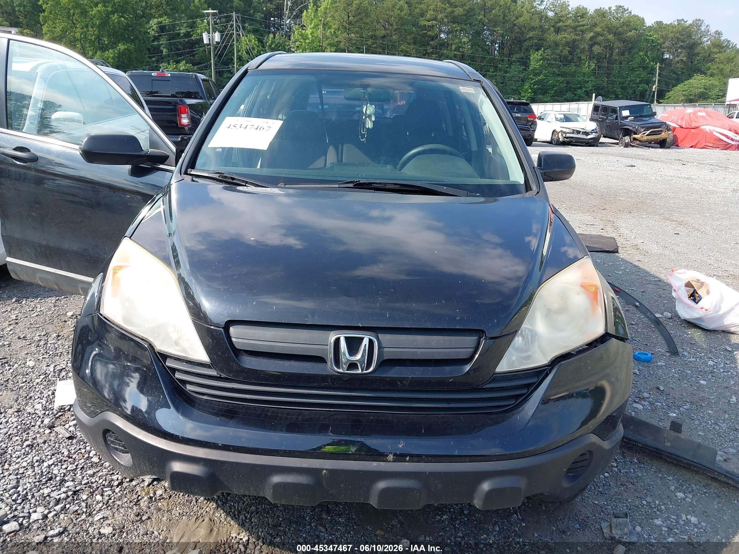 2008 Honda Cr-v Lx Black vin: JHLRE48328C080932