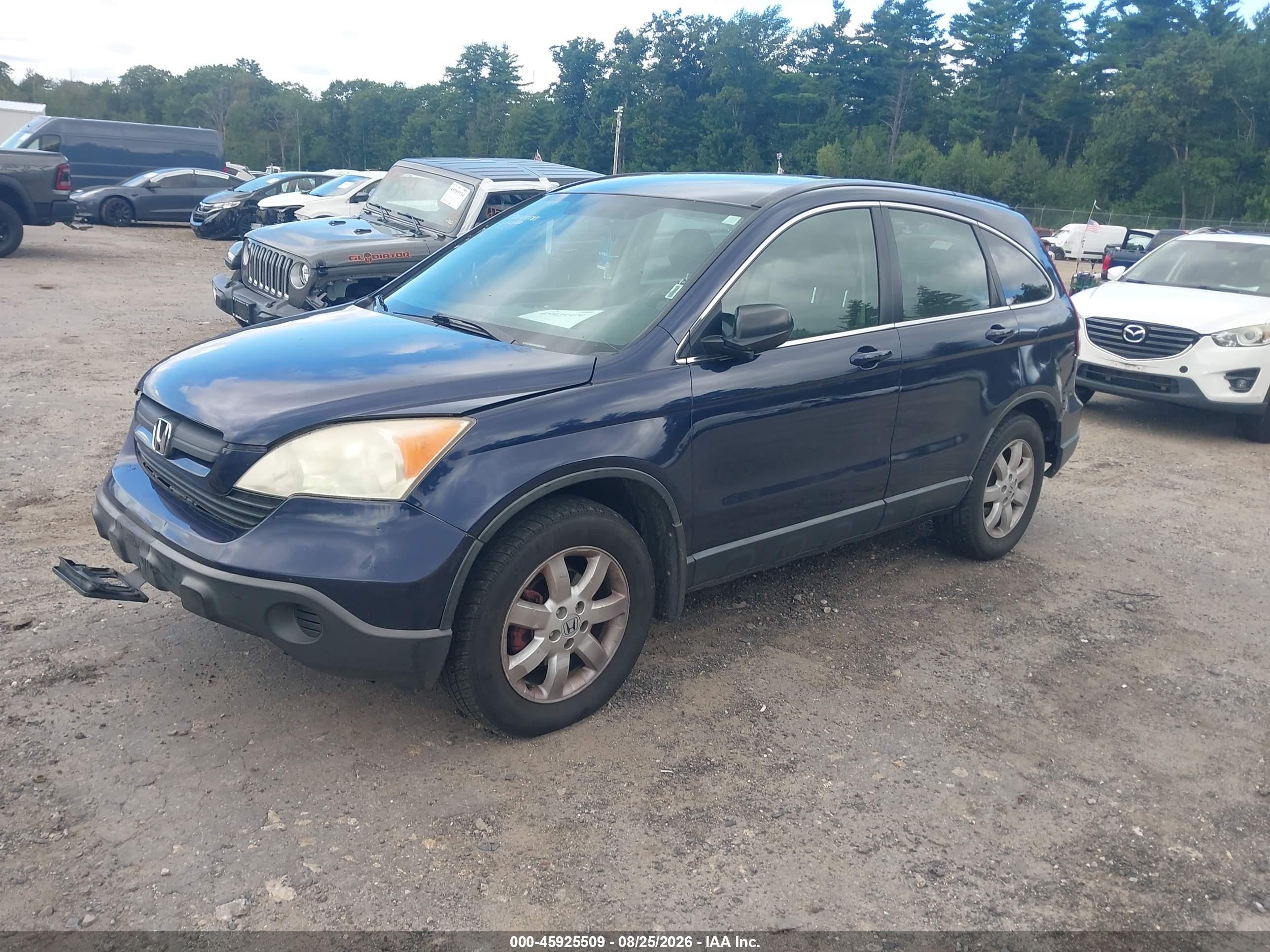 2009 Honda Cr-v Lx Blue vin: JHLRE48329C014690