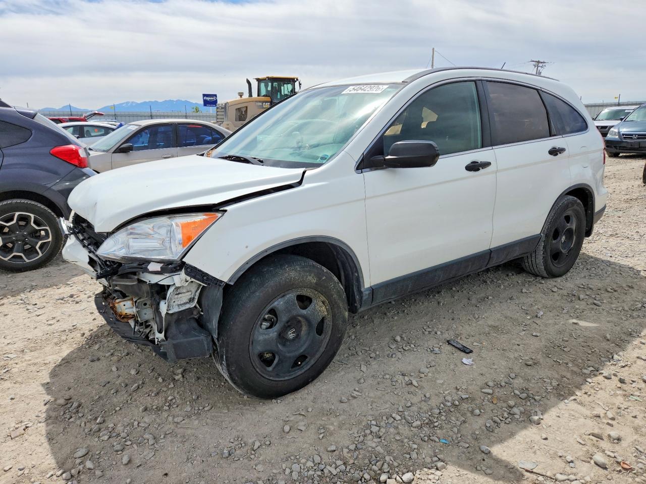 2009 Honda Cr-v Lx White vin: JHLRE48329C015029