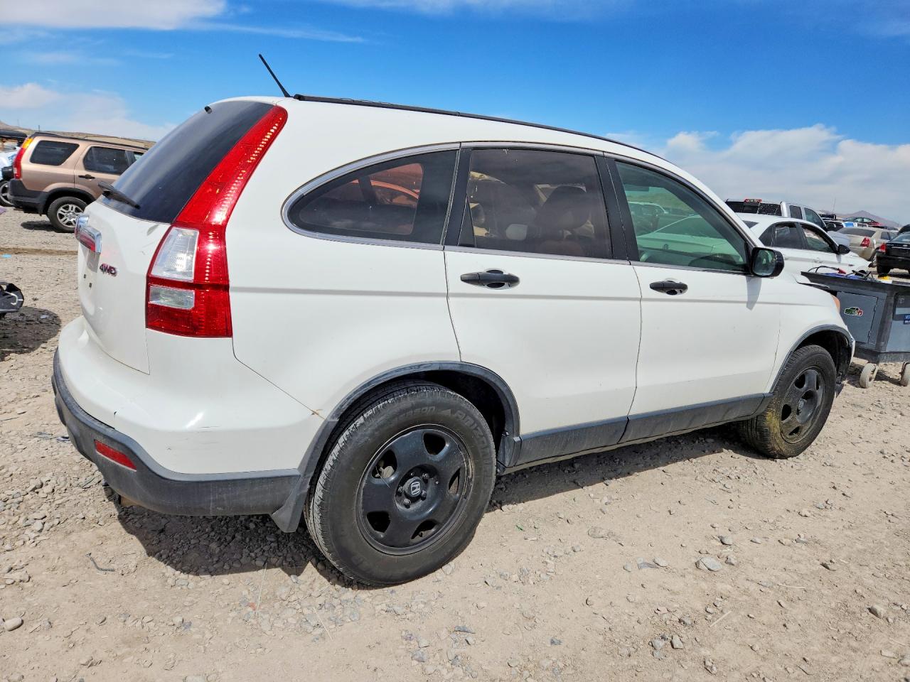 2009 Honda Cr-v Lx White vin: JHLRE48329C015029