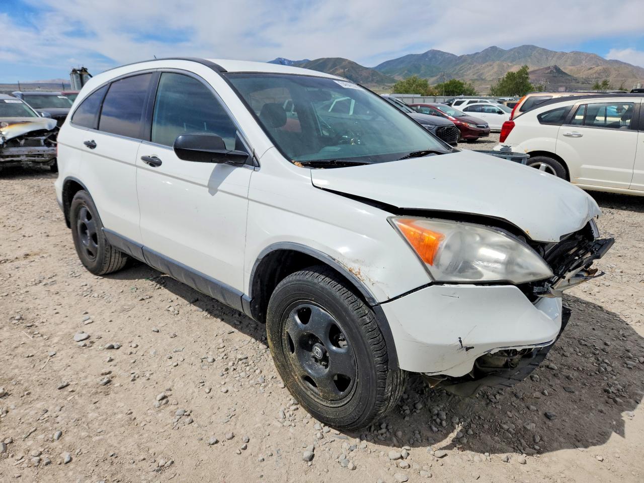 2009 Honda Cr-v Lx White vin: JHLRE48329C015029
