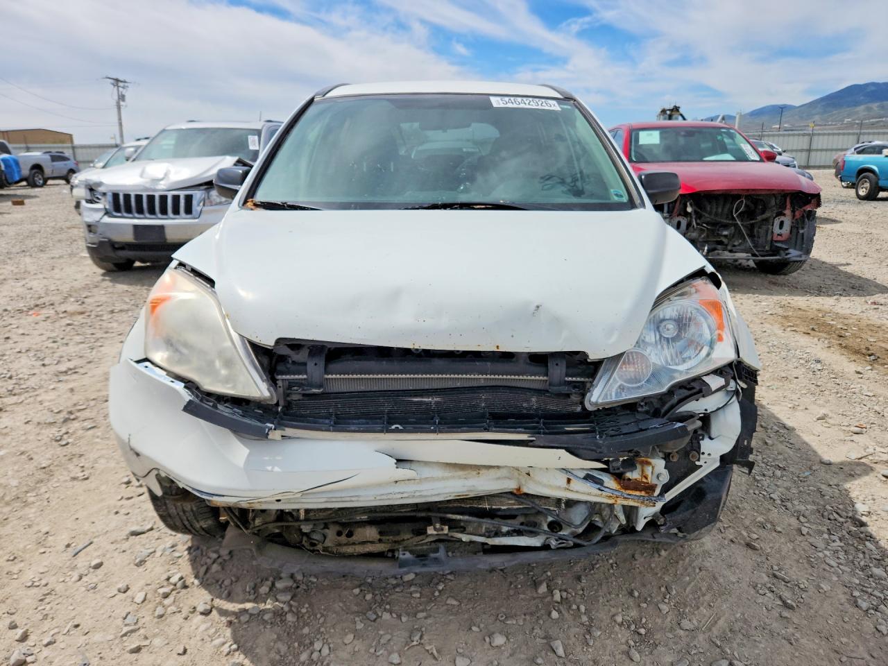 2009 Honda Cr-v Lx White vin: JHLRE48329C015029