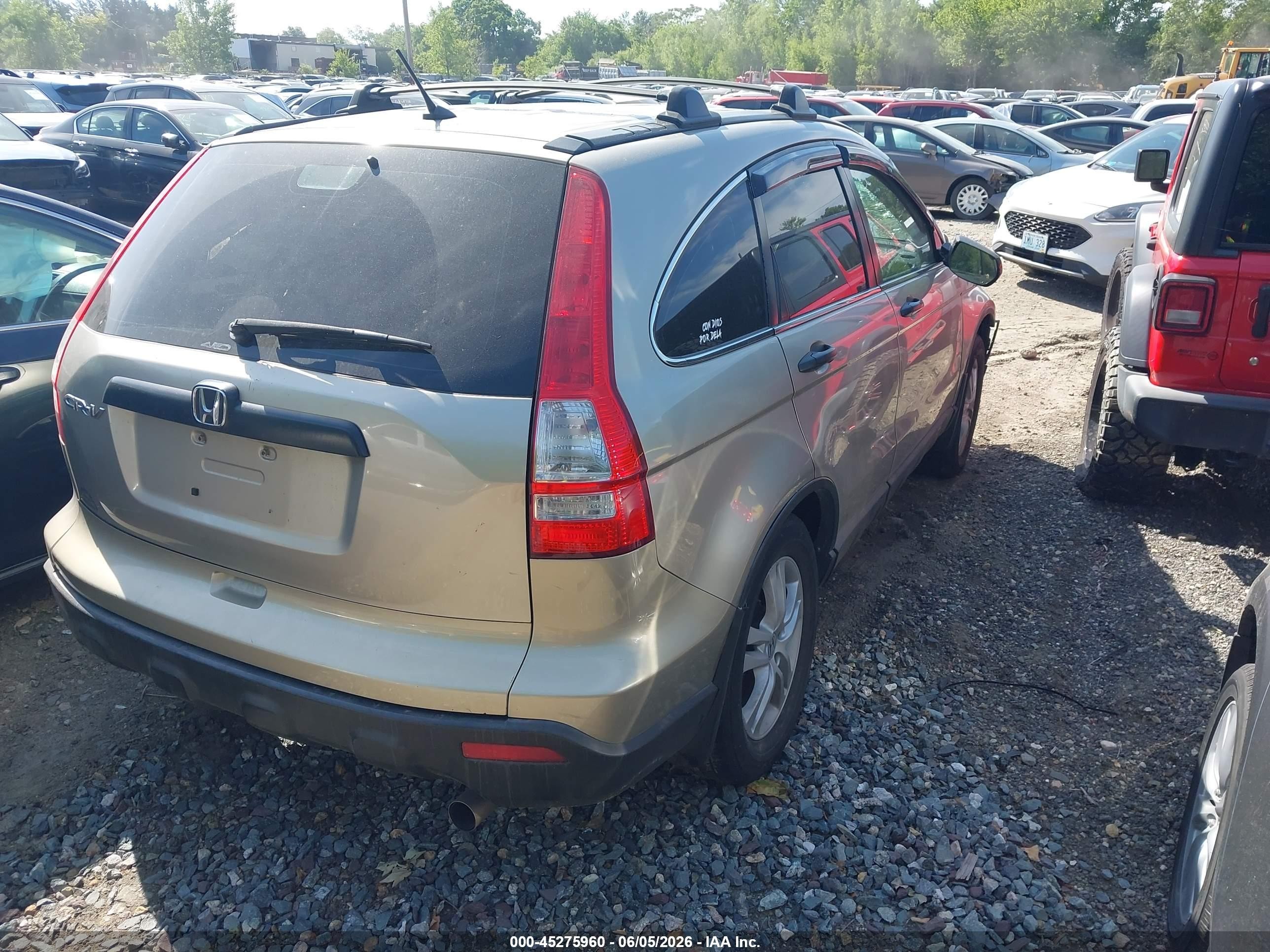 2007 Honda Cr-v Lx Бежевый vin: JHLRE48337C009981