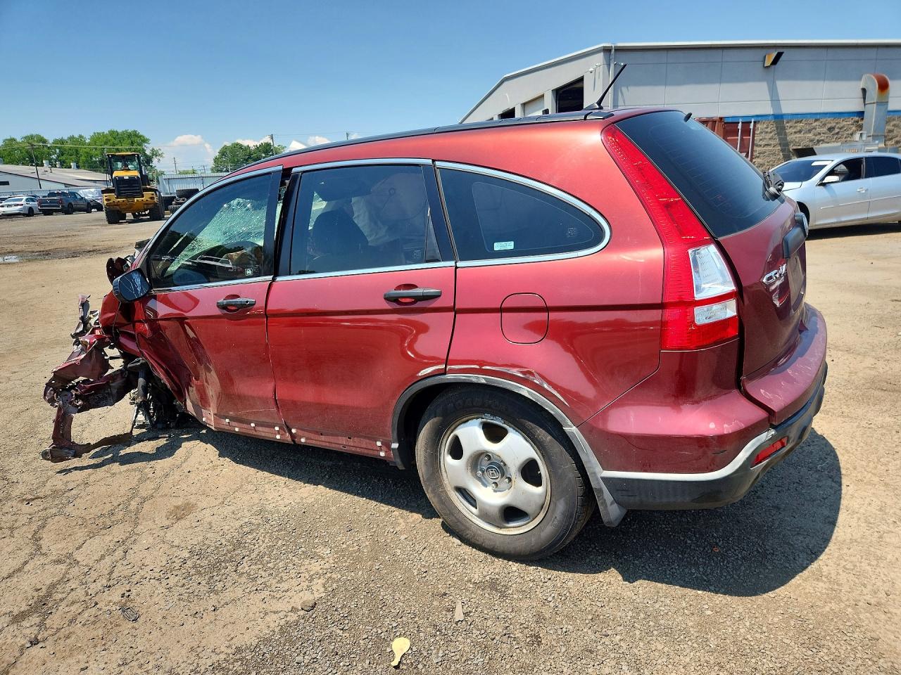 2007 Honda Cr-v Lx Burgundy vin: JHLRE48337C025808