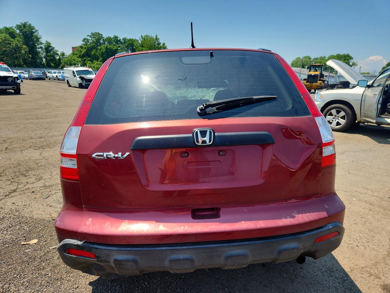 2007 Honda Cr-v Lx Burgundy vin: JHLRE48337C025808